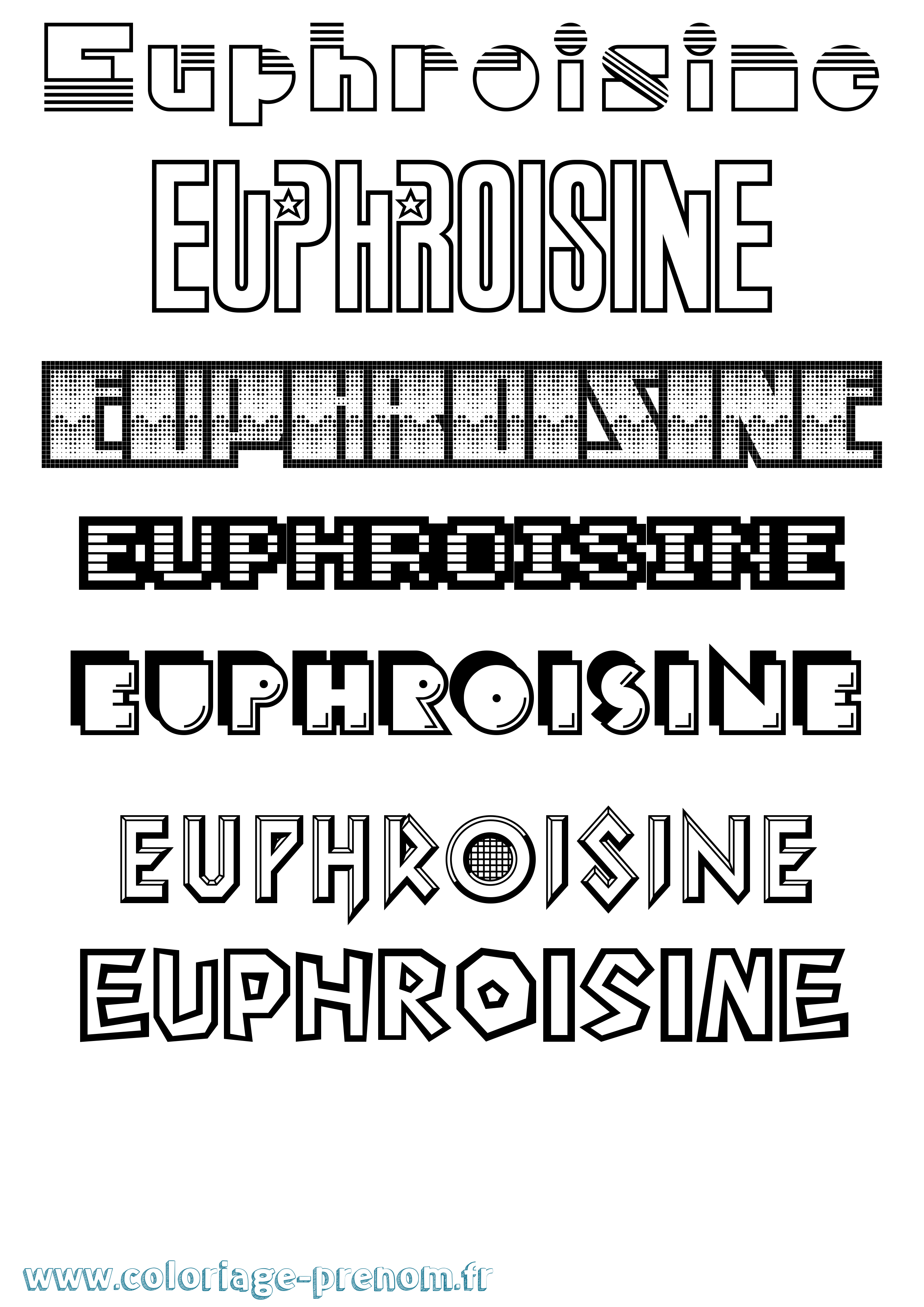Coloriage Euphroisine Jeux Vidéos Coloriage prénom Euphroisine Jeux Vidéos