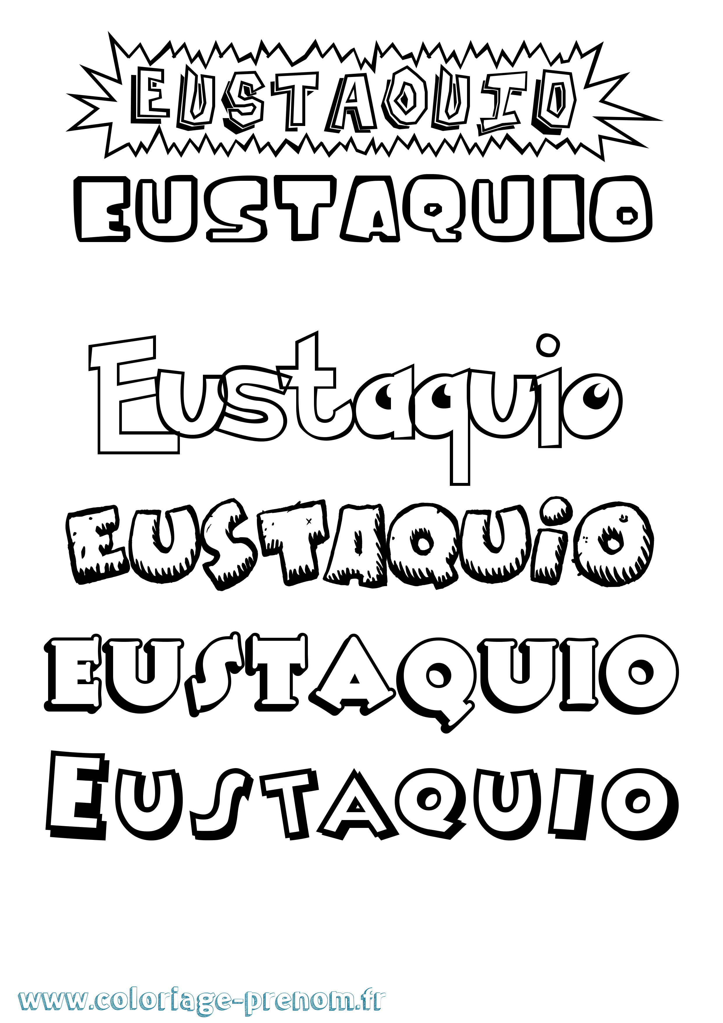 Coloriage Eustaquio Dessin Animé Coloriage prénom Eustaquio Dessin Animé