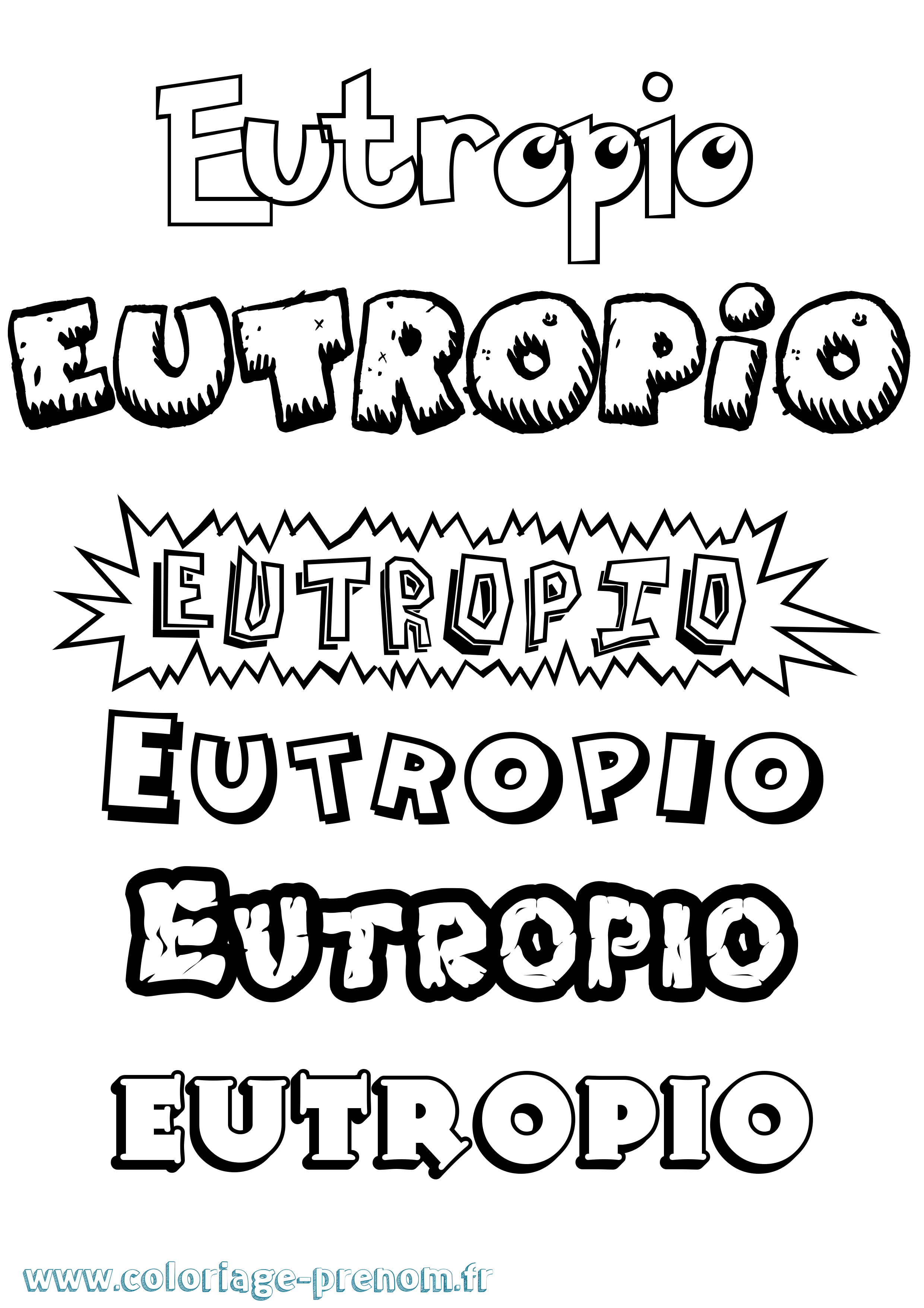Coloriage Eutropio Dessin Animé Coloriage prénom Eutropio Dessin Animé