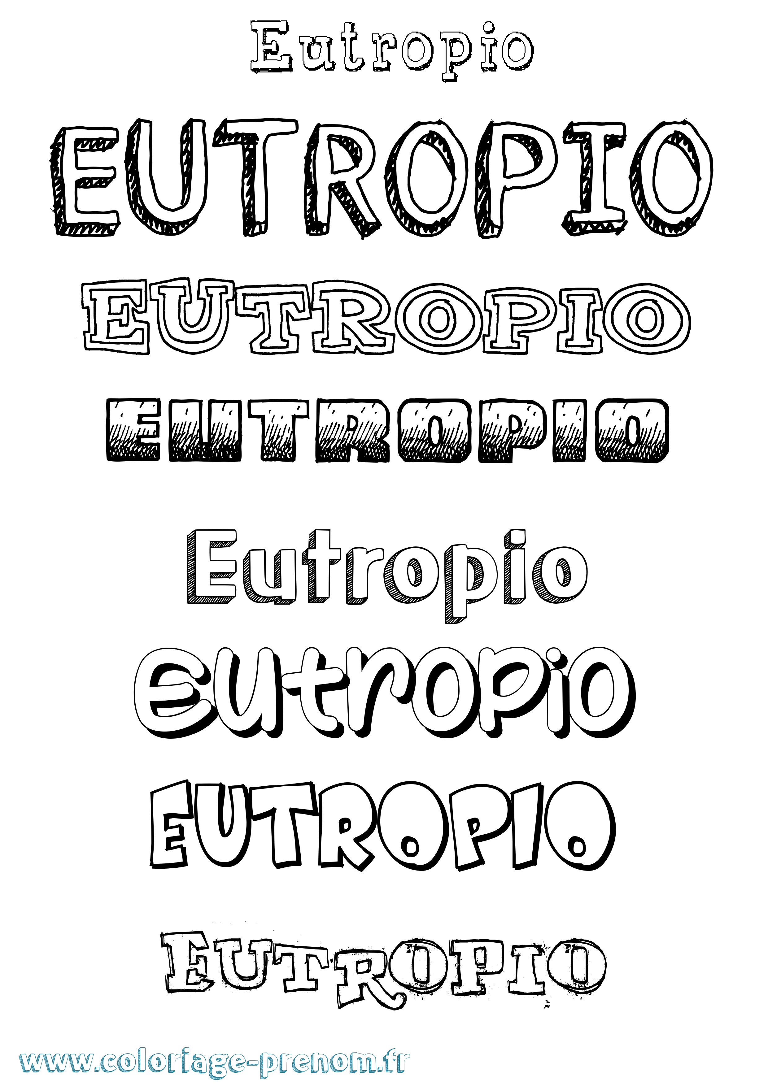 Coloriage Eutropio Dessiné Coloriage prénom Eutropio Dessiné