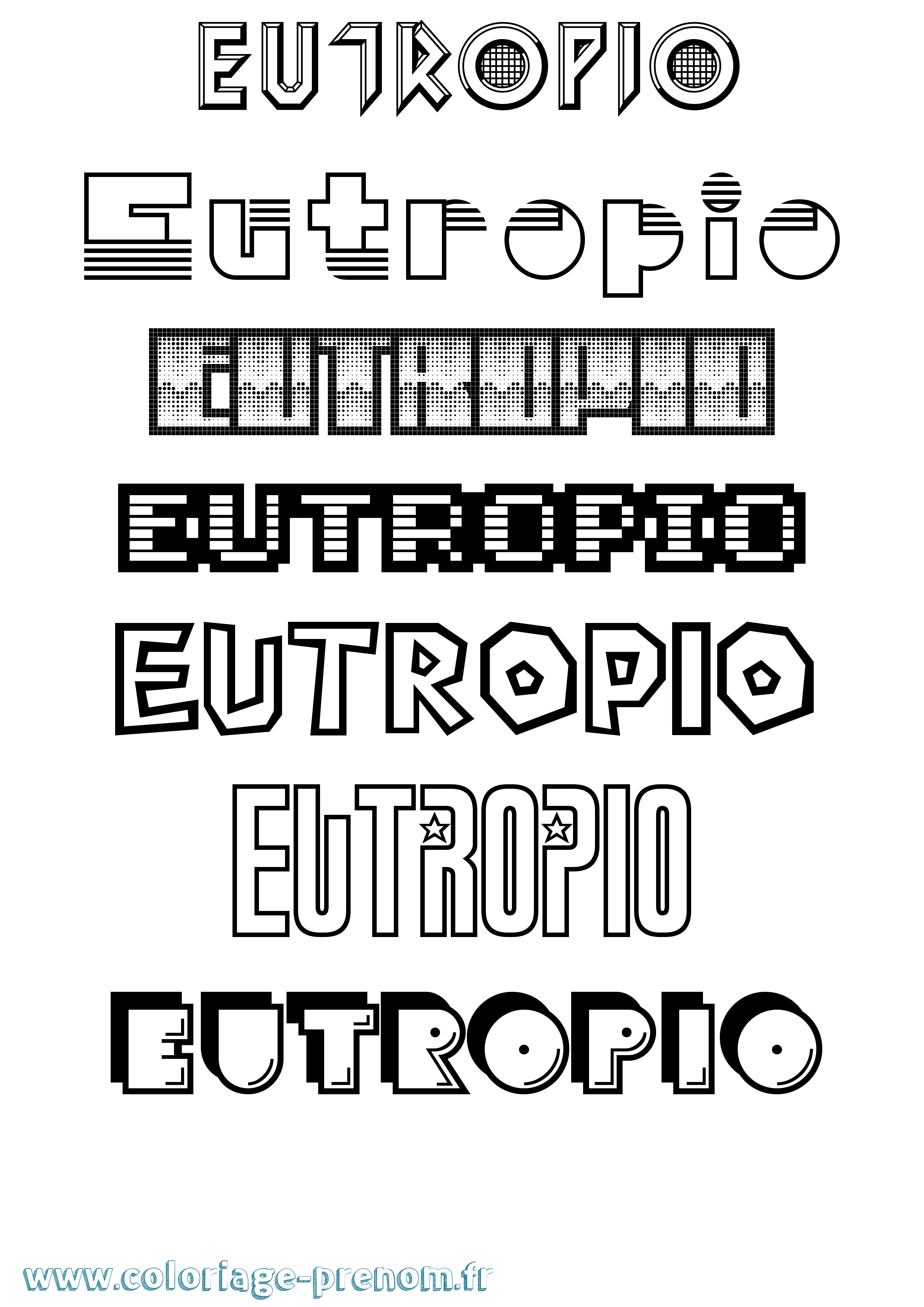 Coloriage Eutropio Jeux Vidéos Coloriage prénom Eutropio Jeux Vidéos