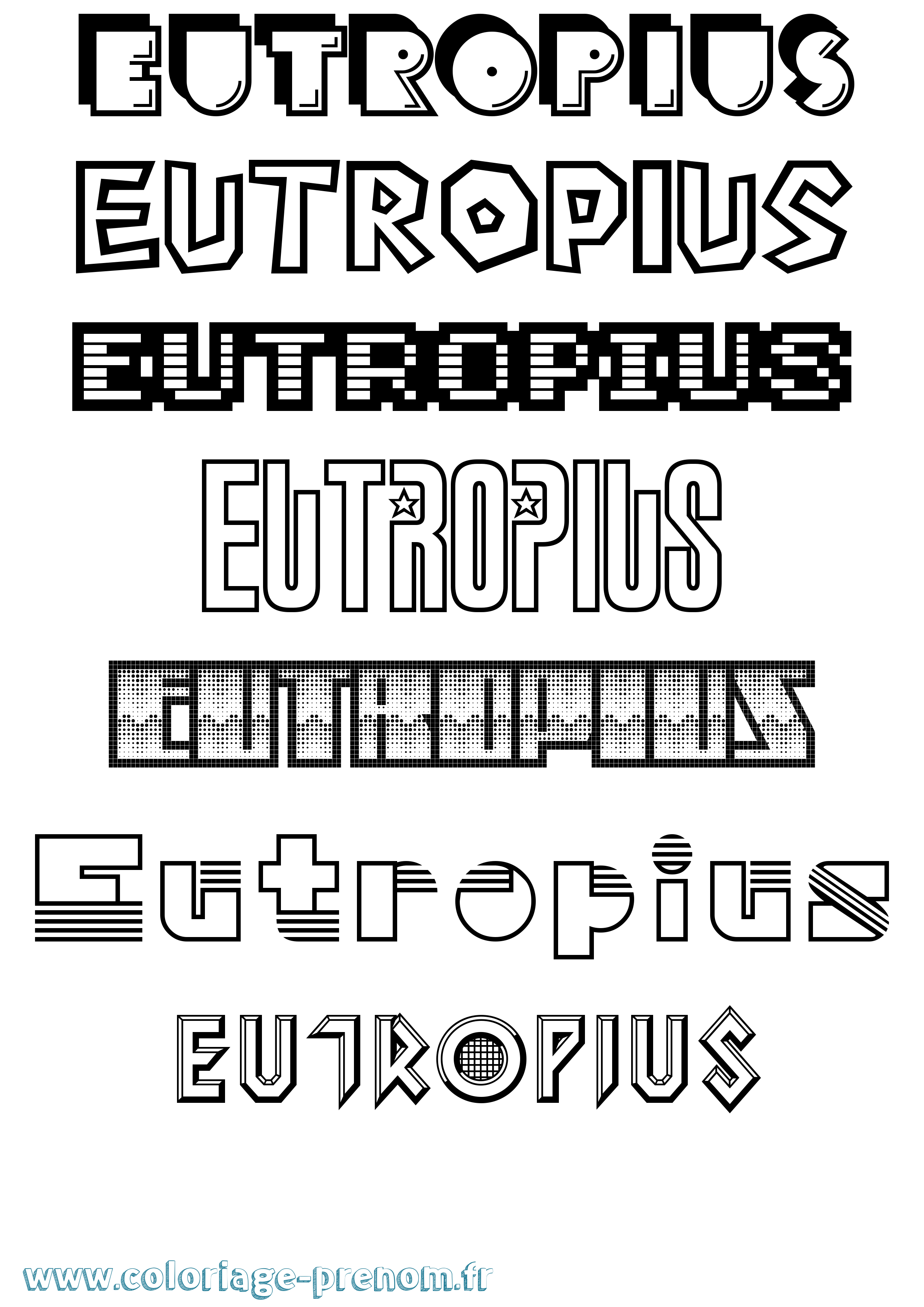Coloriage Eutropius Jeux Vidéos Coloriage prénom Eutropius Jeux Vidéos