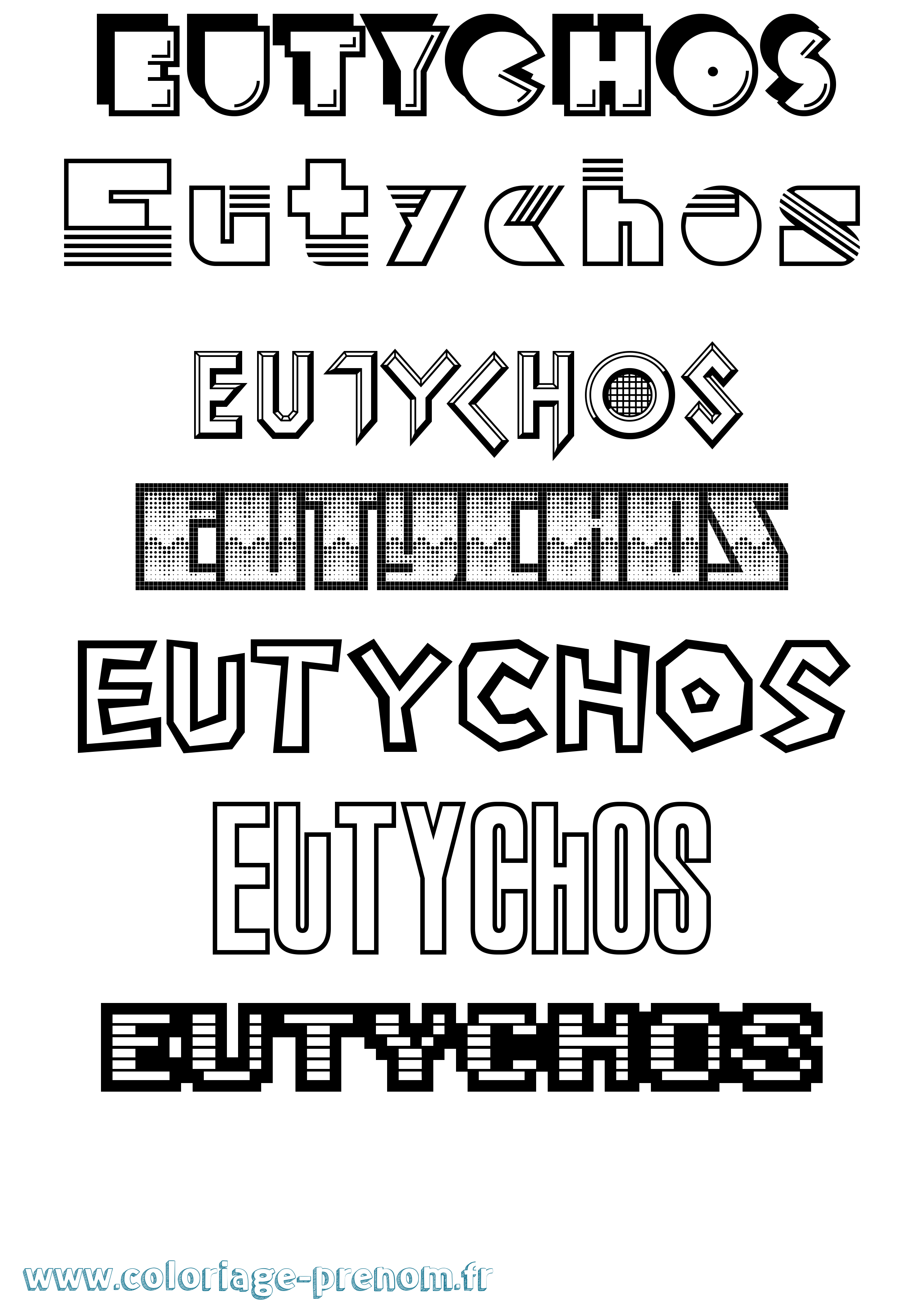 Coloriage Eutychos Jeux Vidéos Coloriage prénom Eutychos Jeux Vidéos