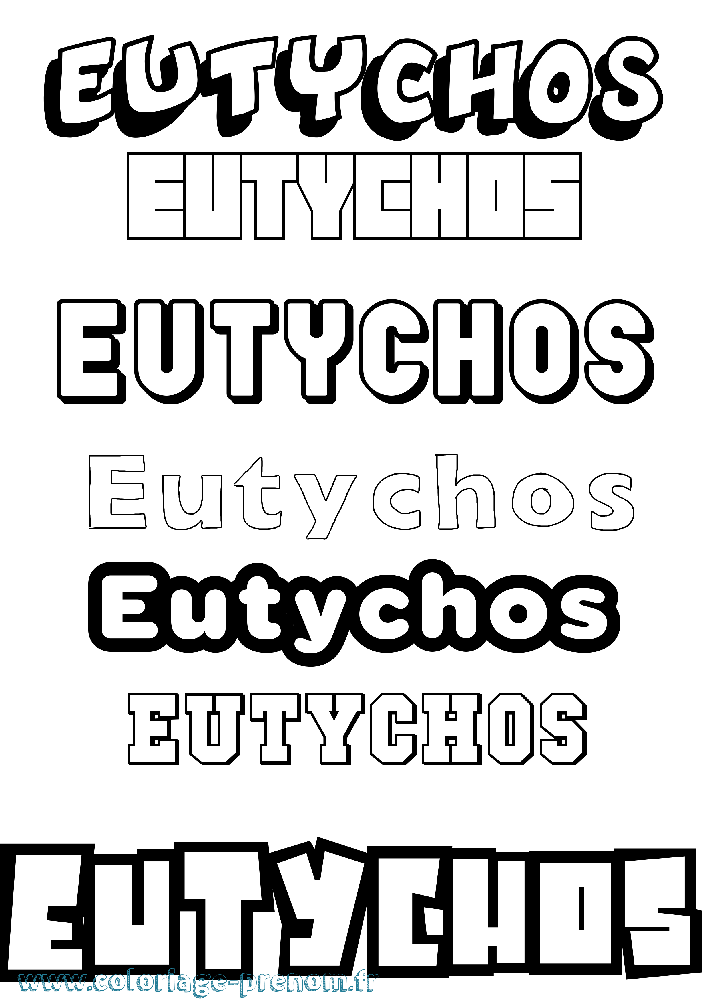 Coloriage Eutychos Simple Coloriage prénom Eutychos Simple