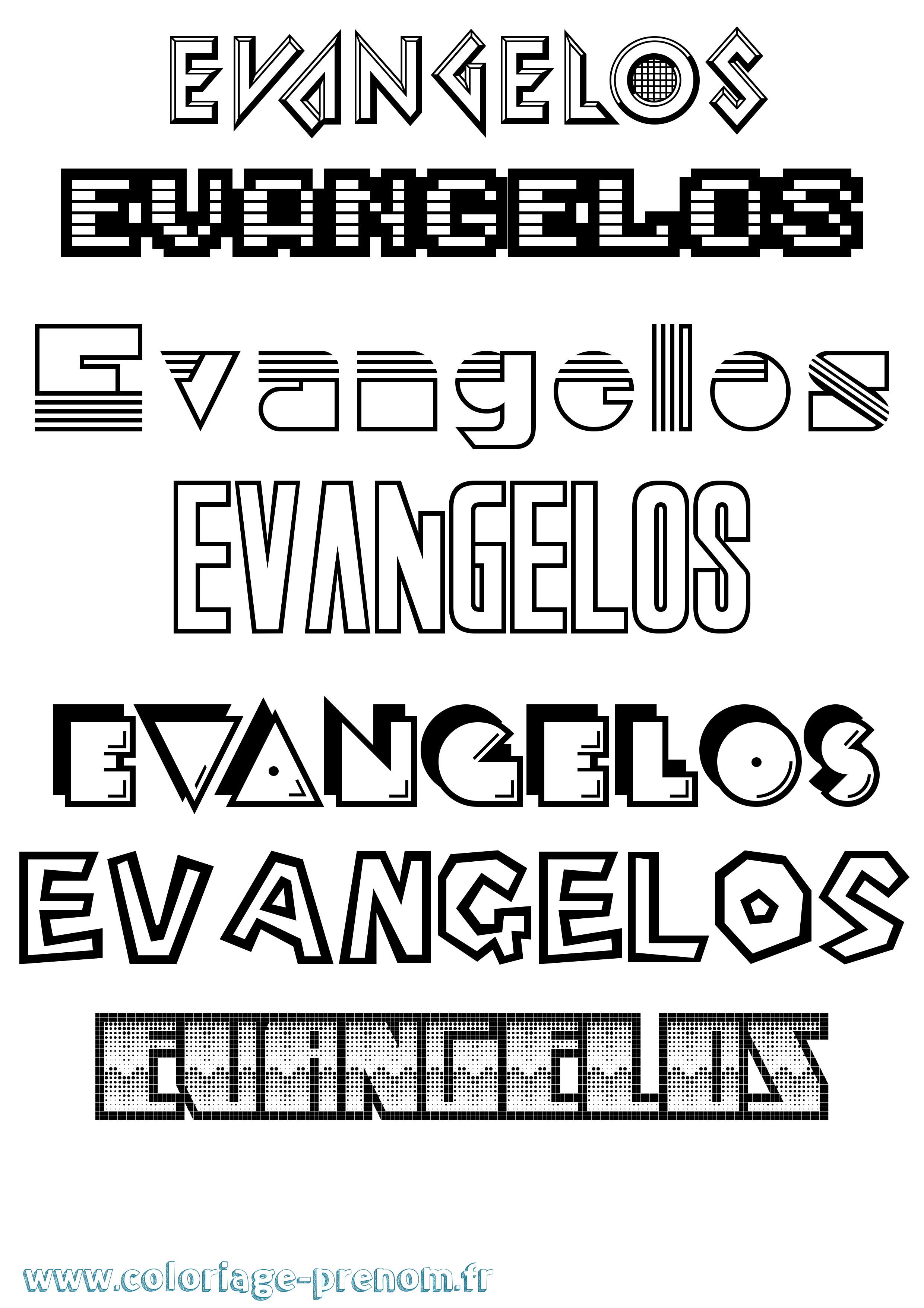 Coloriage Evangelos Jeux Vidéos Coloriage prénom Evangelos Jeux Vidéos