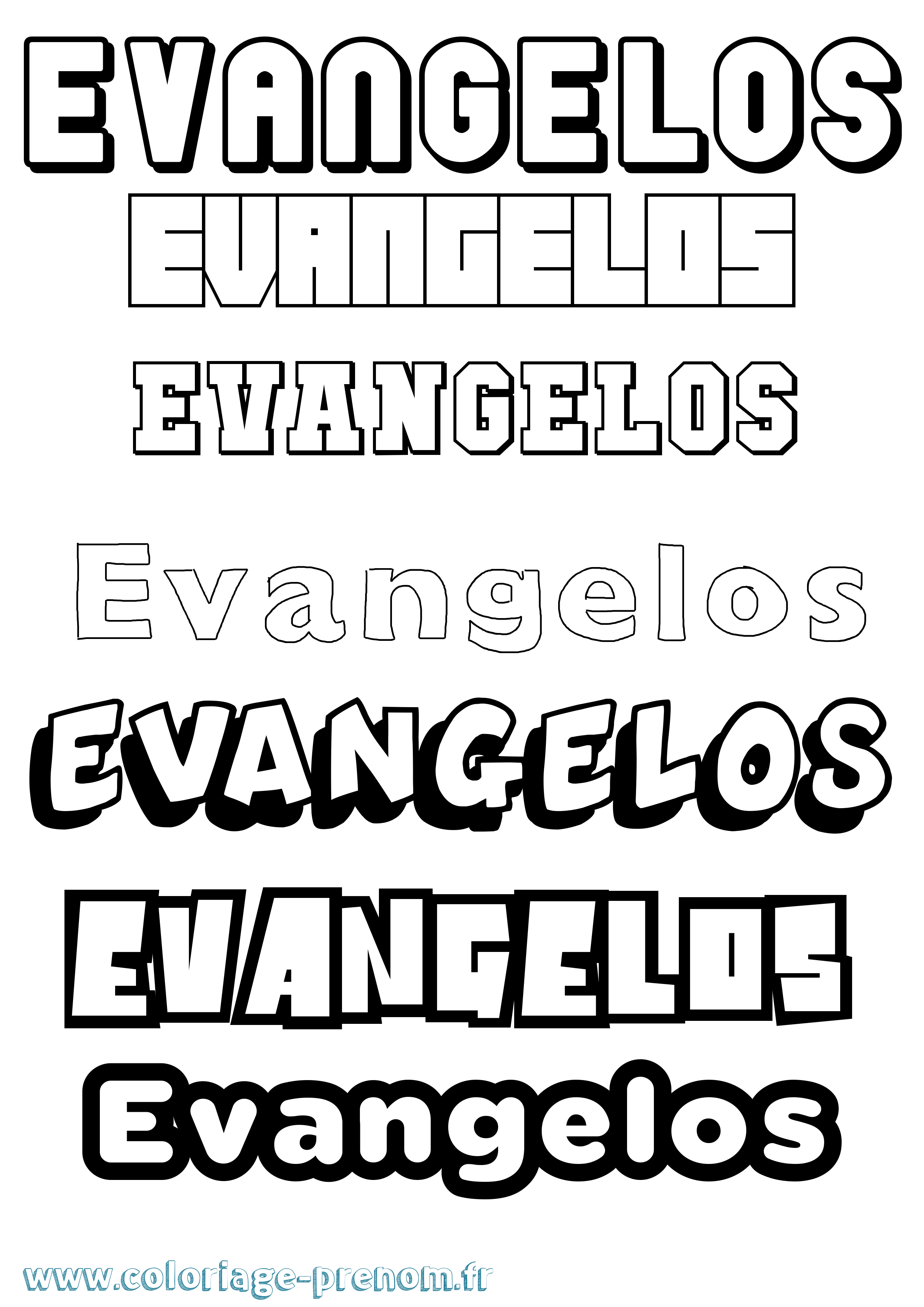 Coloriage Evangelos Simple Coloriage prénom Evangelos Simple