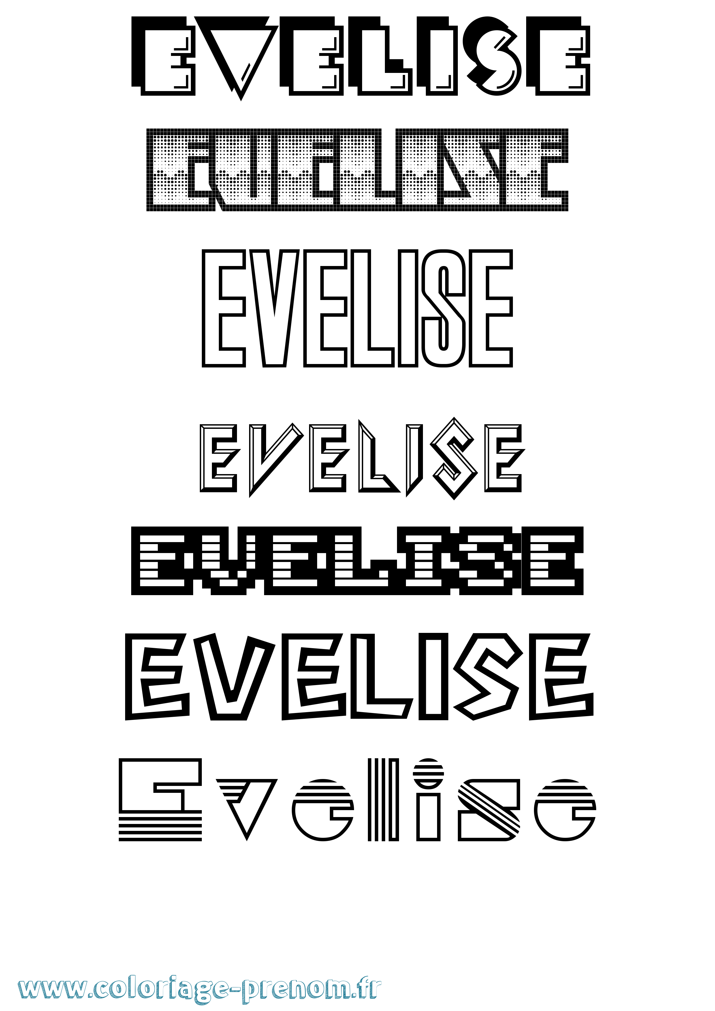 Coloriage Evelise Jeux Vidéos Coloriage prénom Evelise Jeux Vidéos