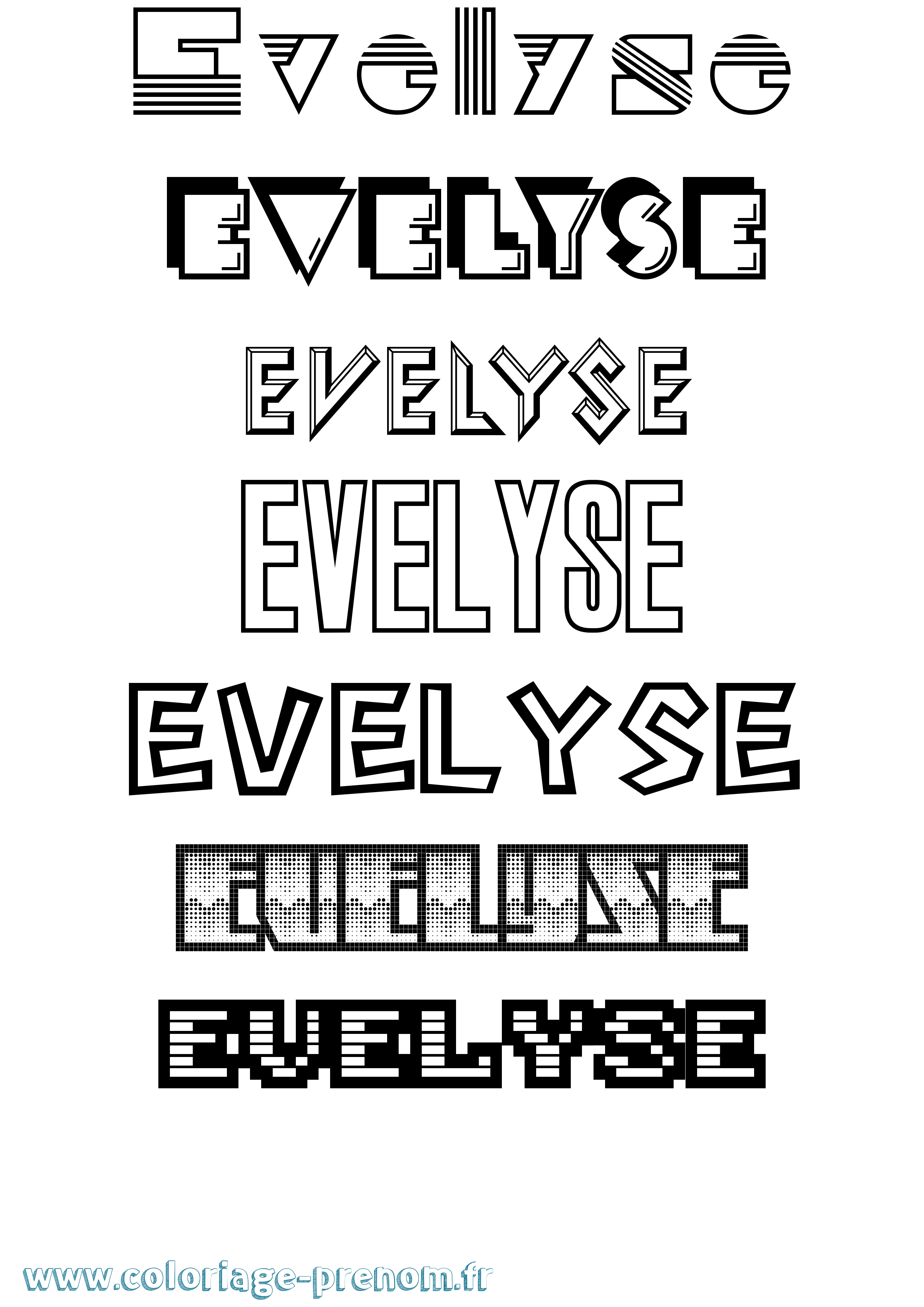 Coloriage Evelyse Jeux Vidéos Coloriage prénom Evelyse Jeux Vidéos