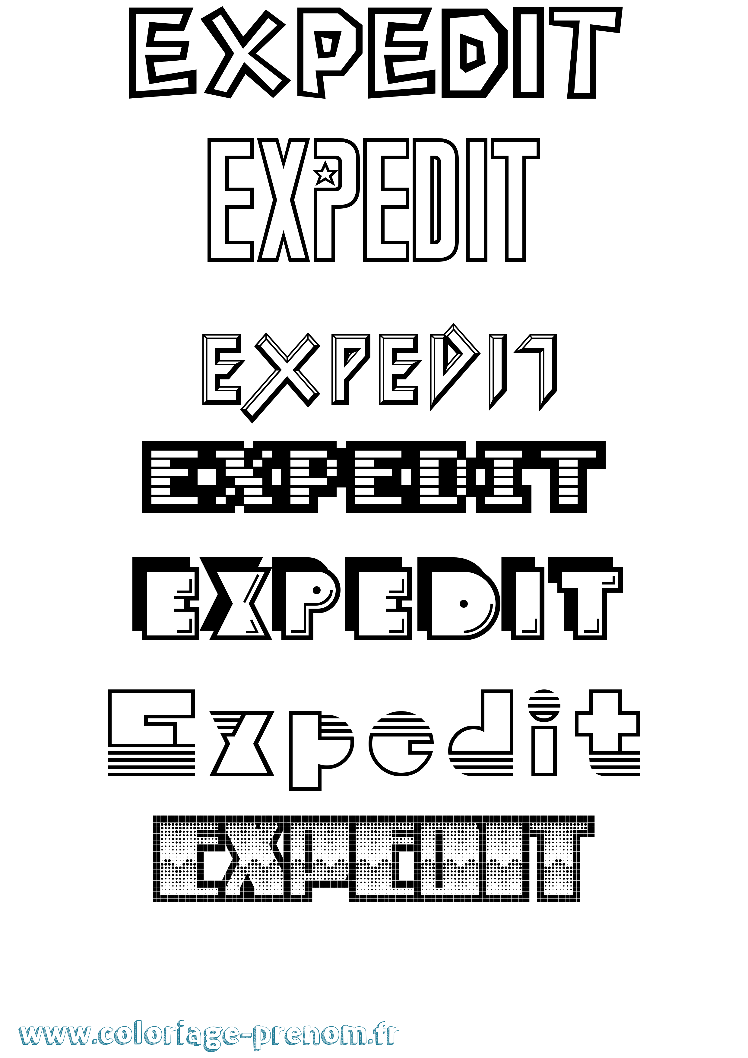Coloriage Expedit Jeux Vidéos Coloriage prénom Expedit Jeux Vidéos