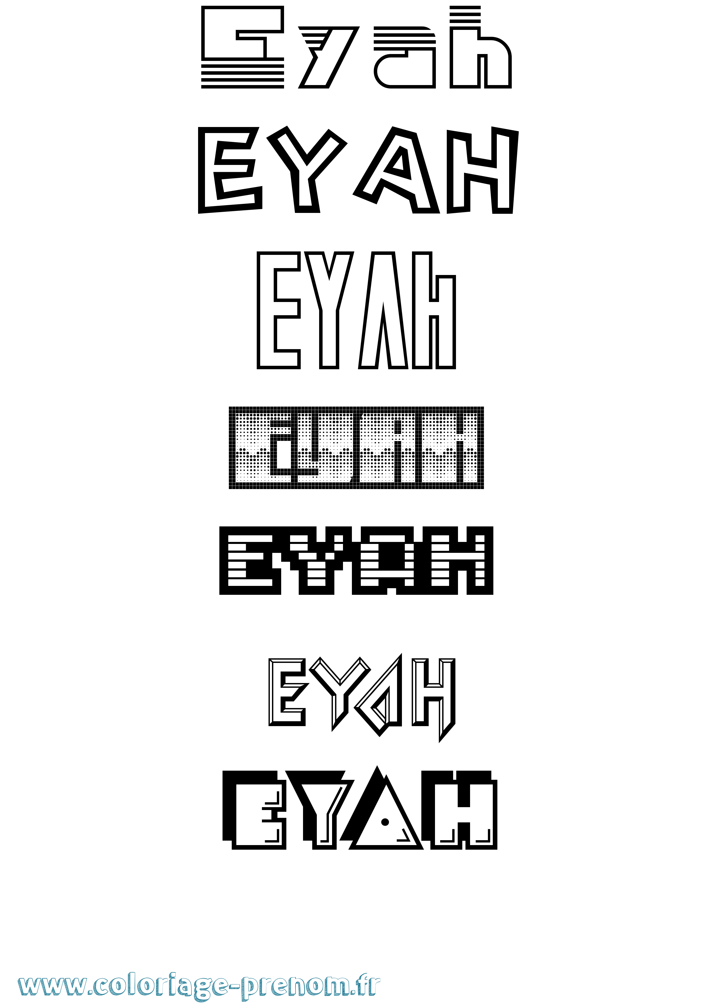 Coloriage Eyah Jeux Vidéos Coloriage prénom Eyah Jeux Vidéos