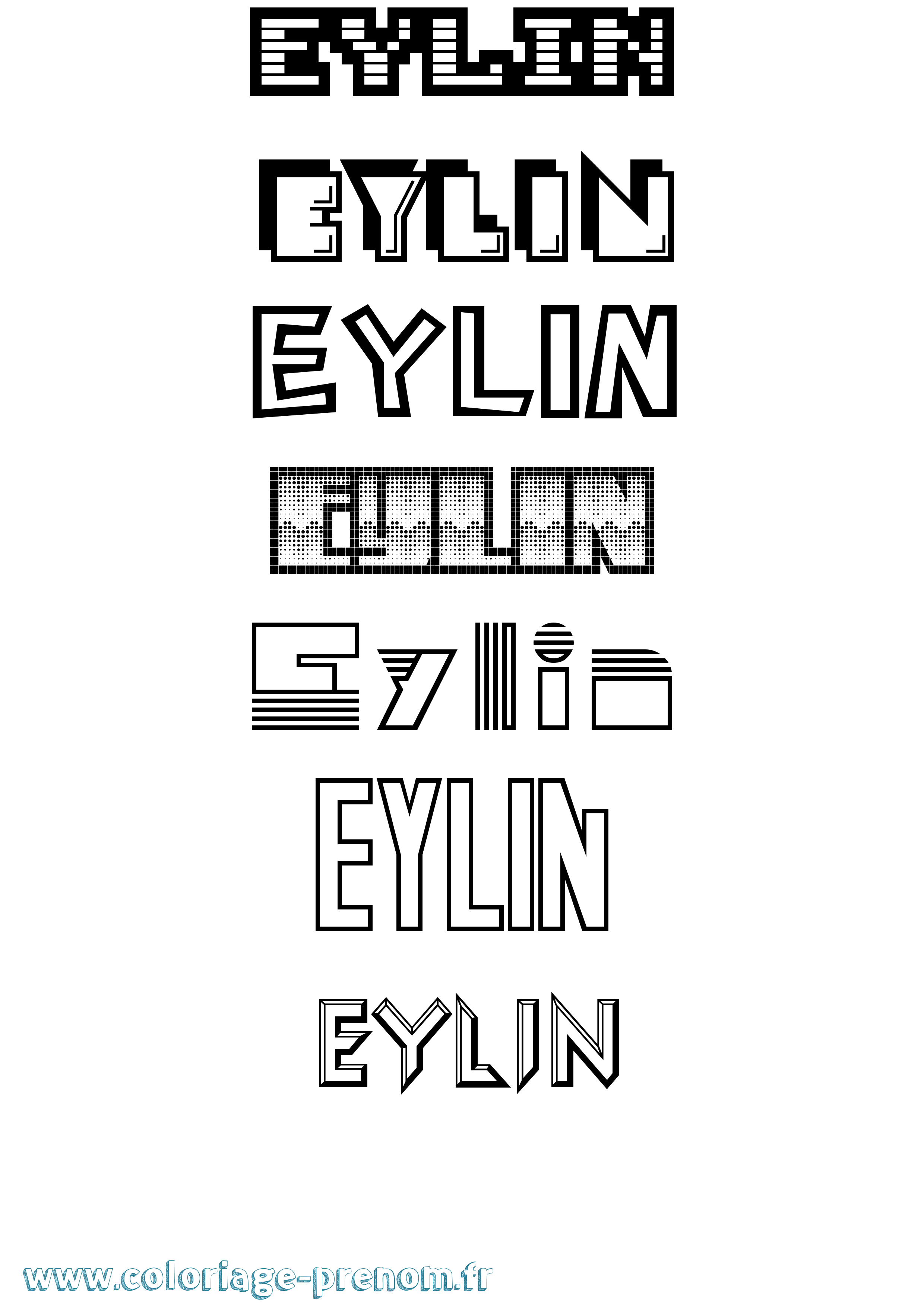 Coloriage Eylin Jeux Vidéos Coloriage prénom Eylin Jeux Vidéos