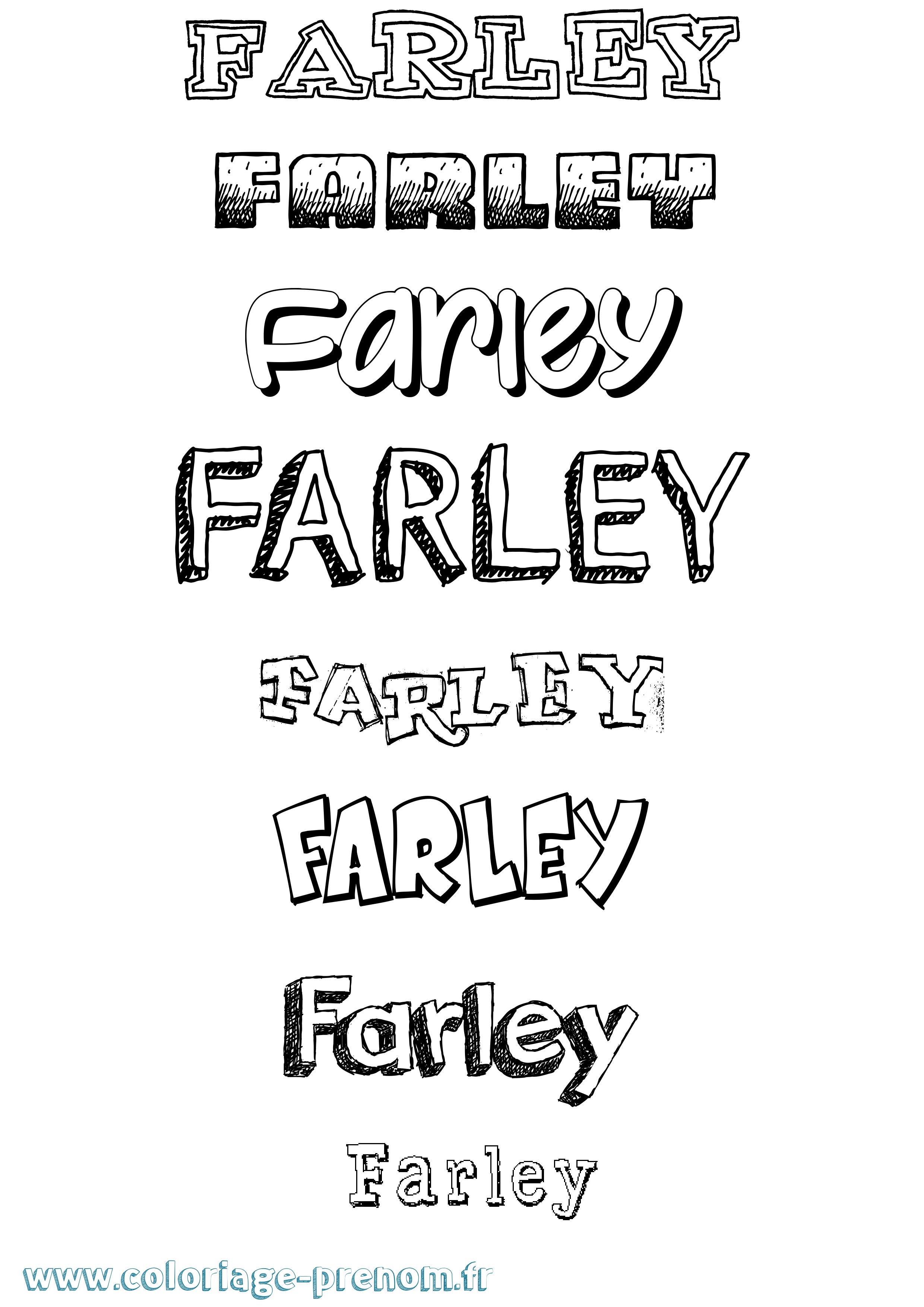 Coloriage Farley Dessiné Coloriage prénom Farley Dessiné