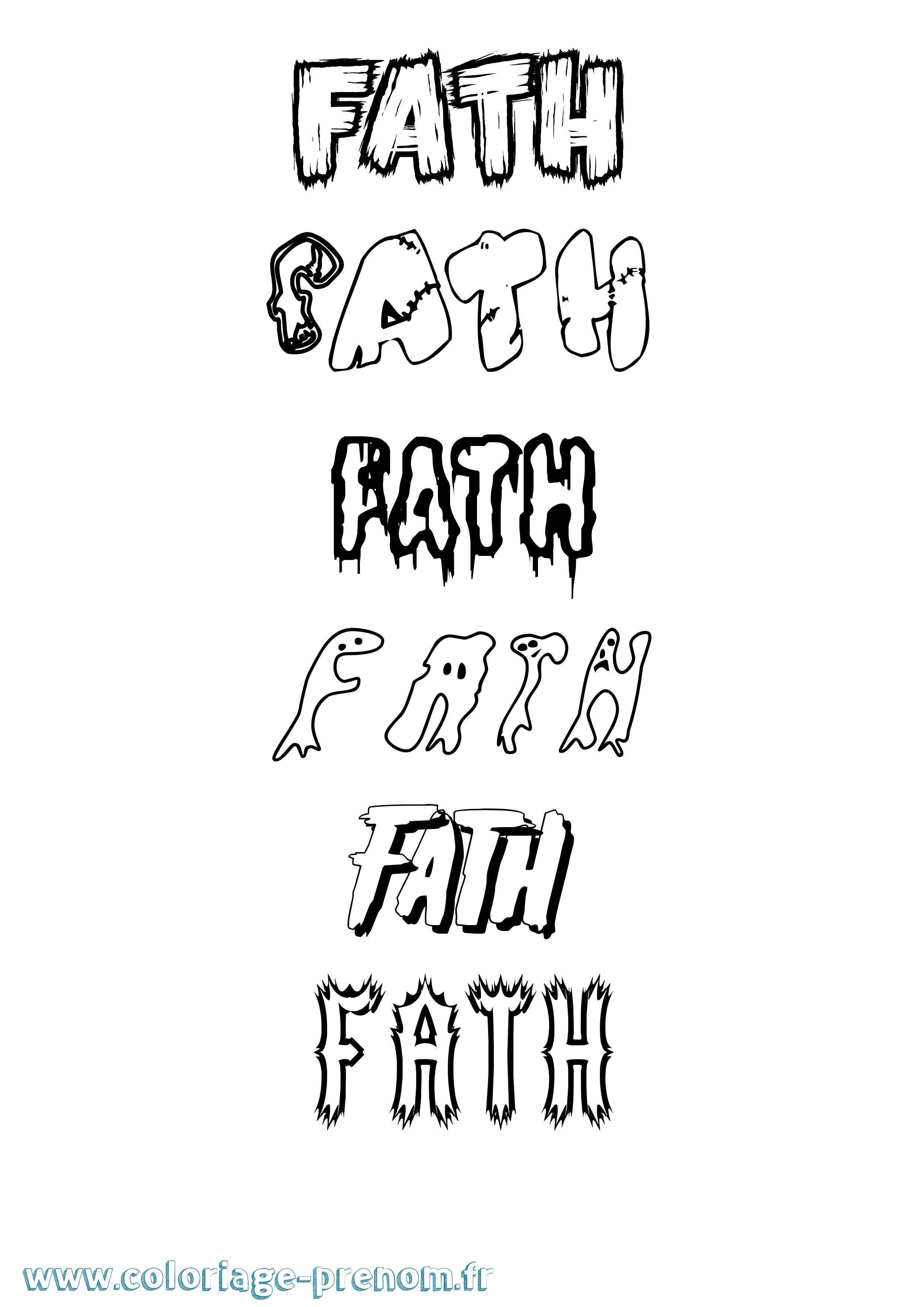 Coloriage Fath Frisson Coloriage prénom Fath Frisson