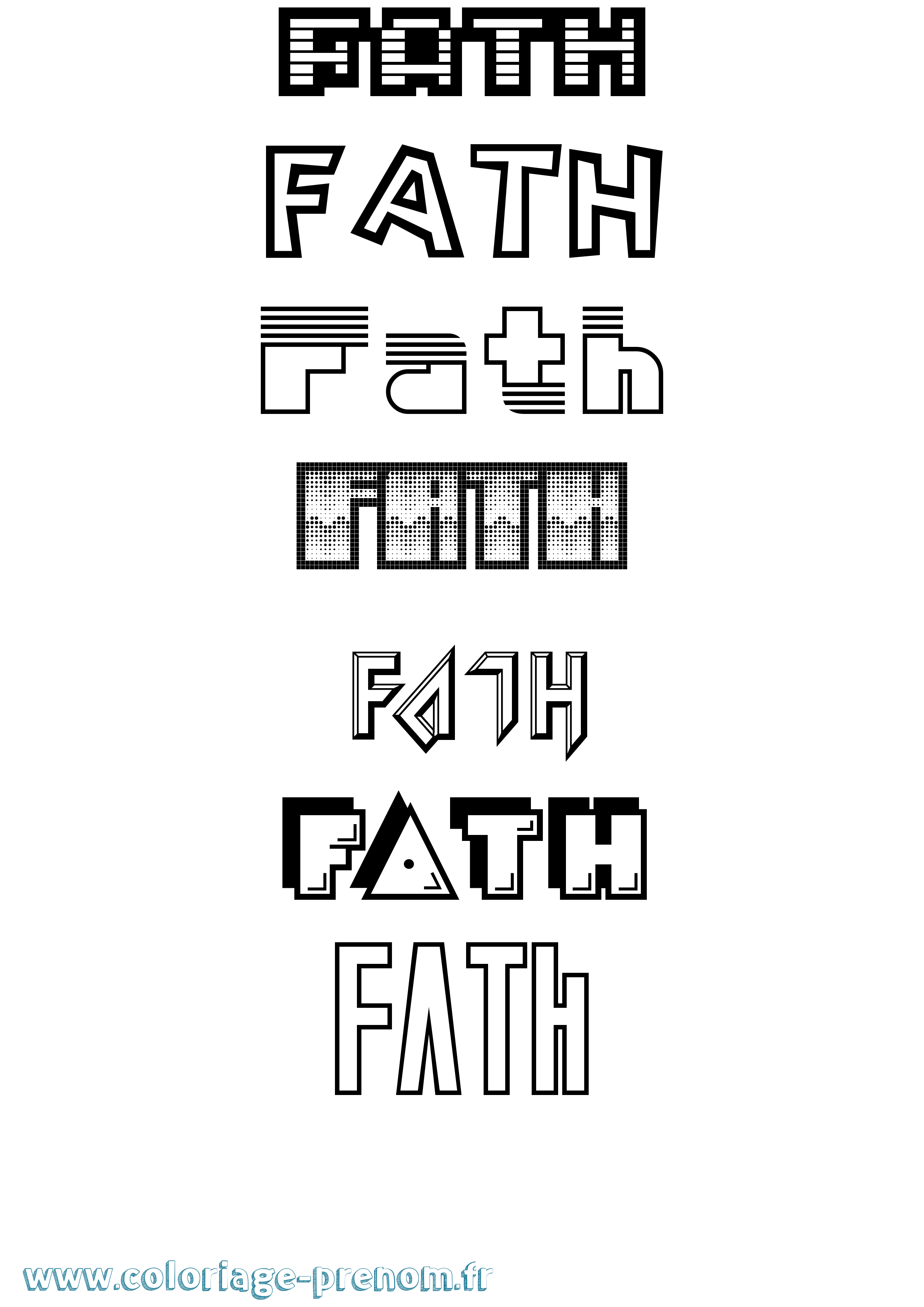 Coloriage Fath Jeux Vidéos Coloriage prénom Fath Jeux Vidéos