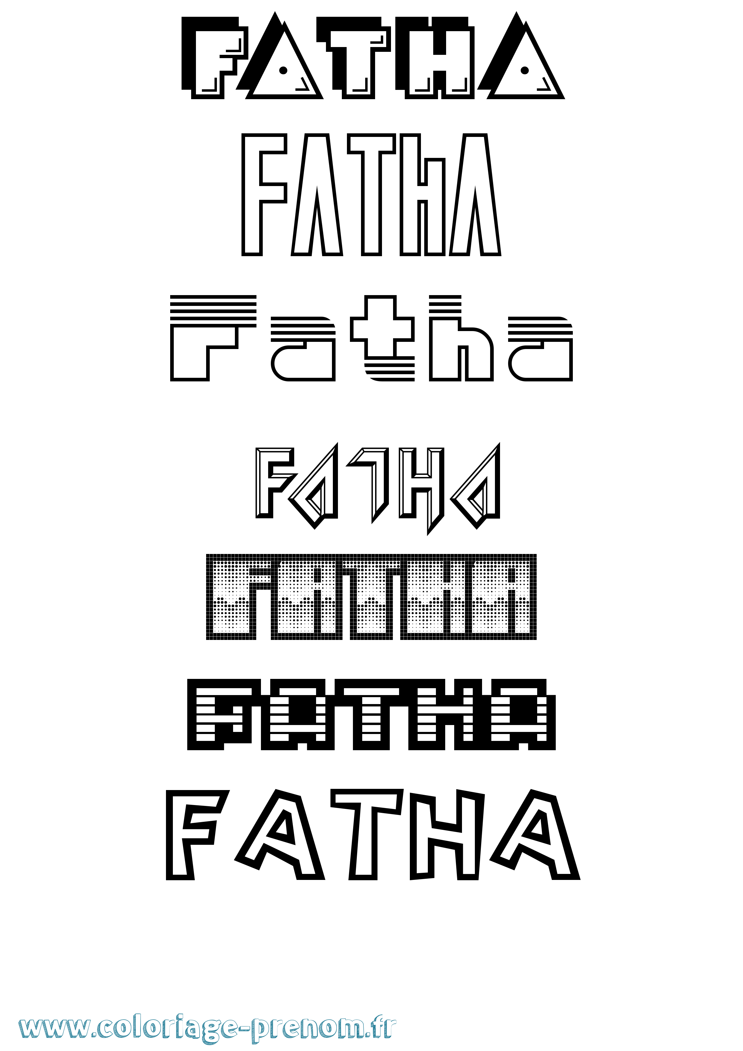 Coloriage Fatha Jeux Vidéos Coloriage prénom Fatha Jeux Vidéos