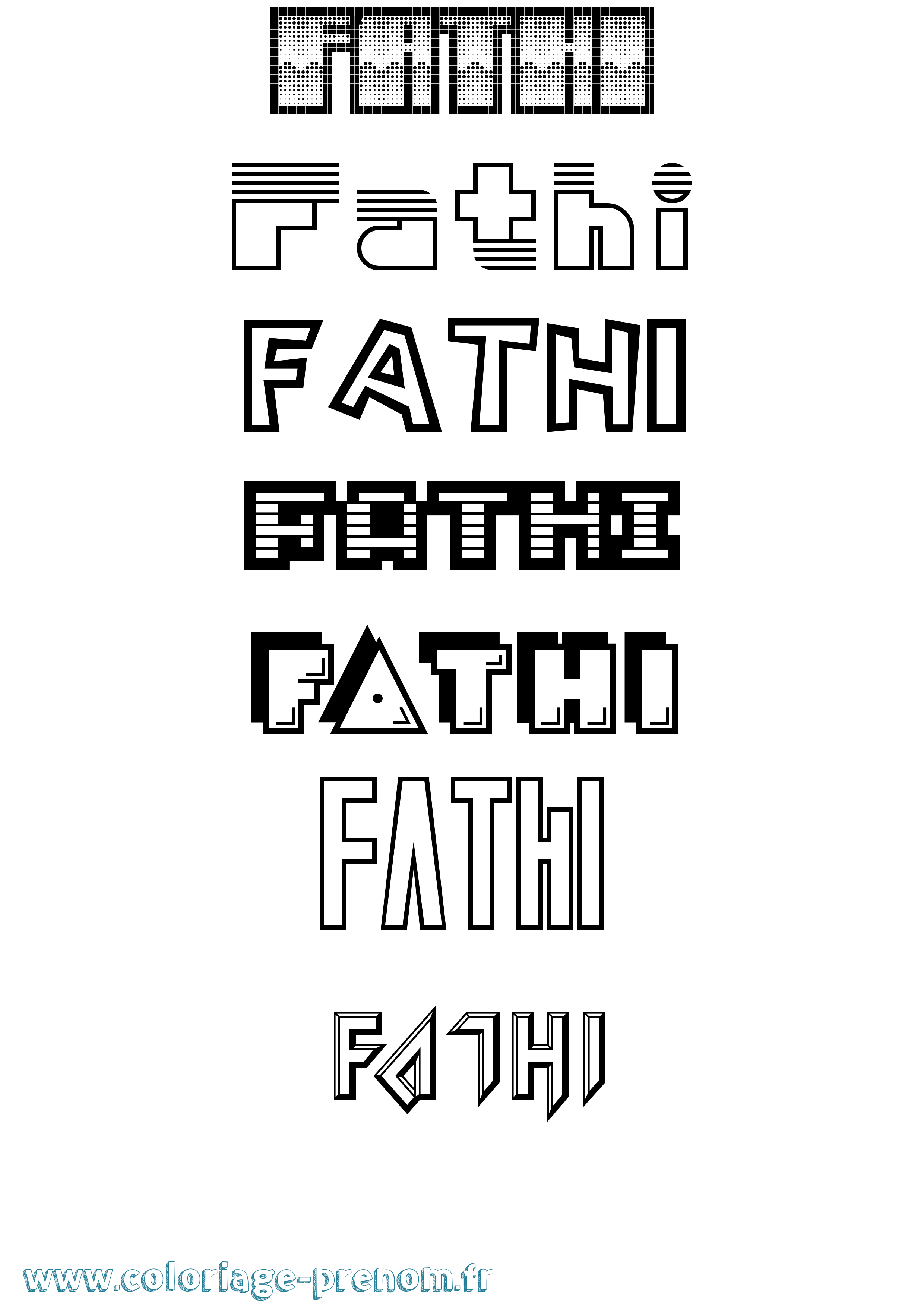 Coloriage Fathi Jeux Vidéos Coloriage prénom Fathi Jeux Vidéos