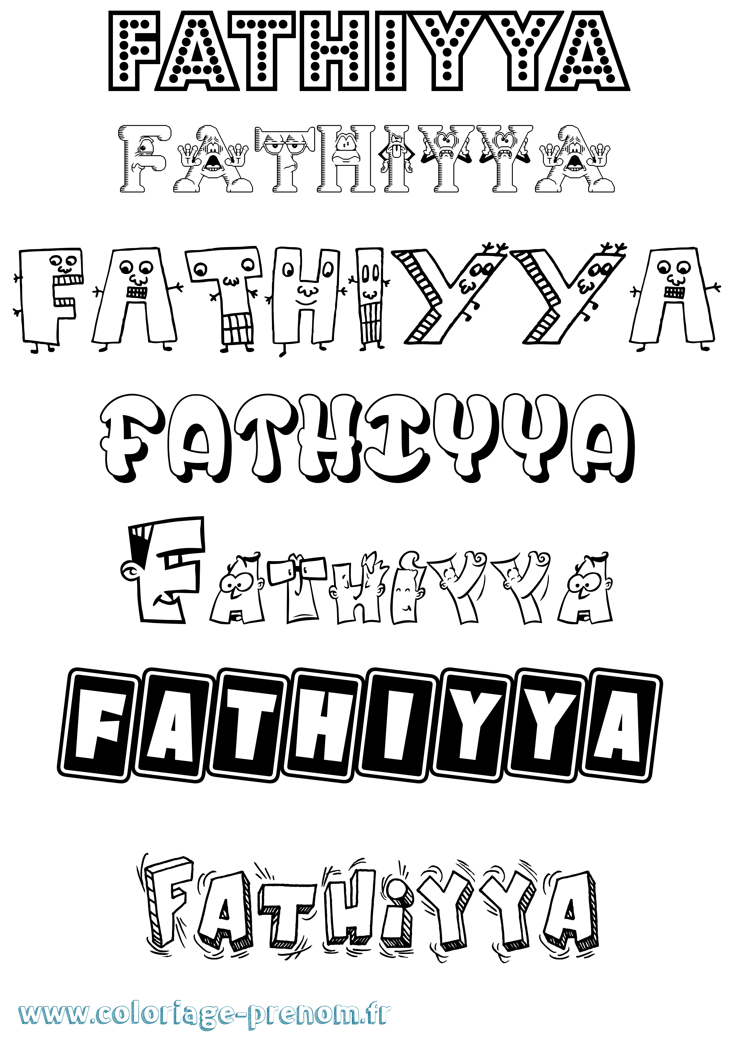 Coloriage Fathiyya Fun Coloriage prénom Fathiyya Fun