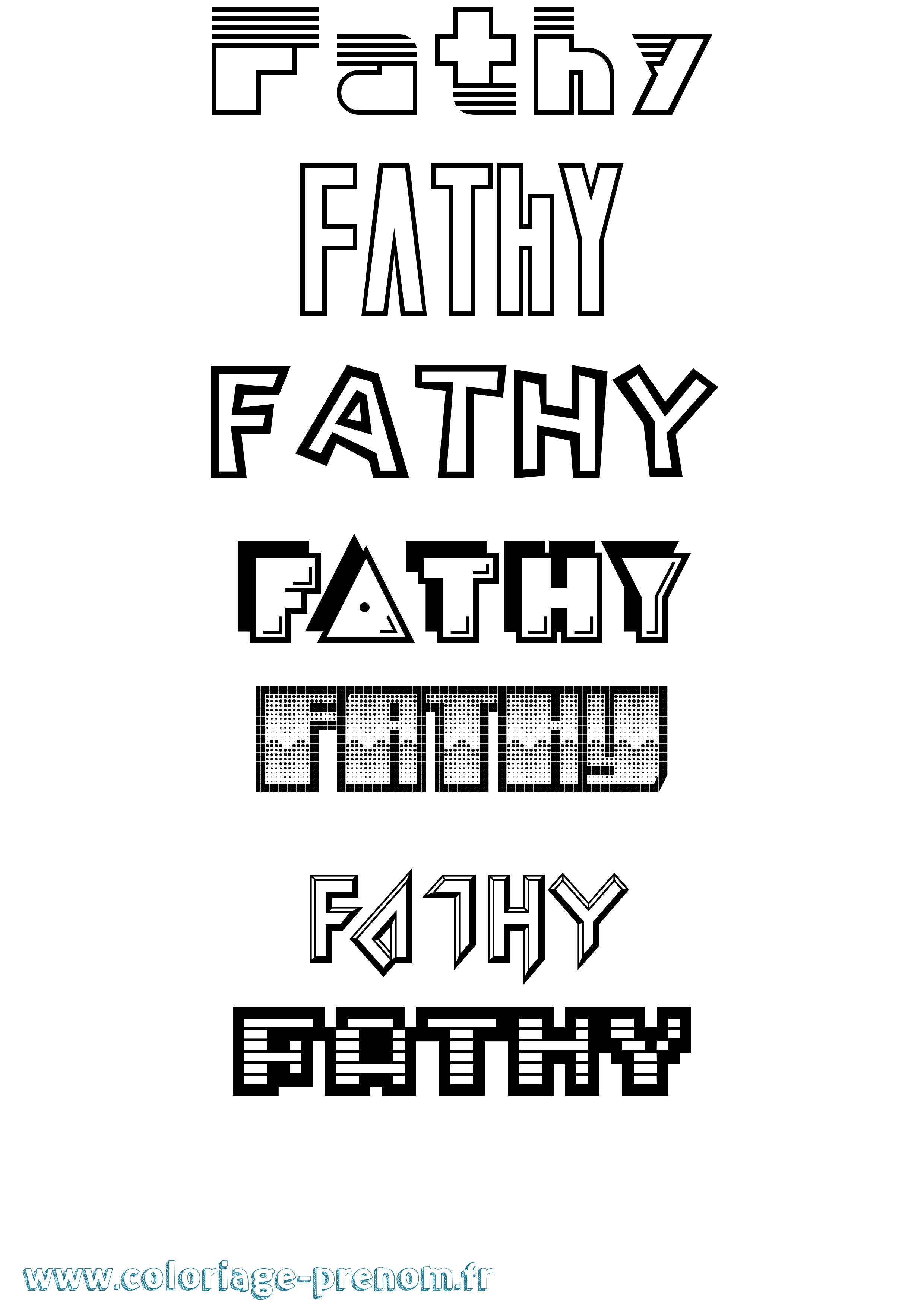 Coloriage Fathy Jeux Vidéos Coloriage prénom Fathy Jeux Vidéos