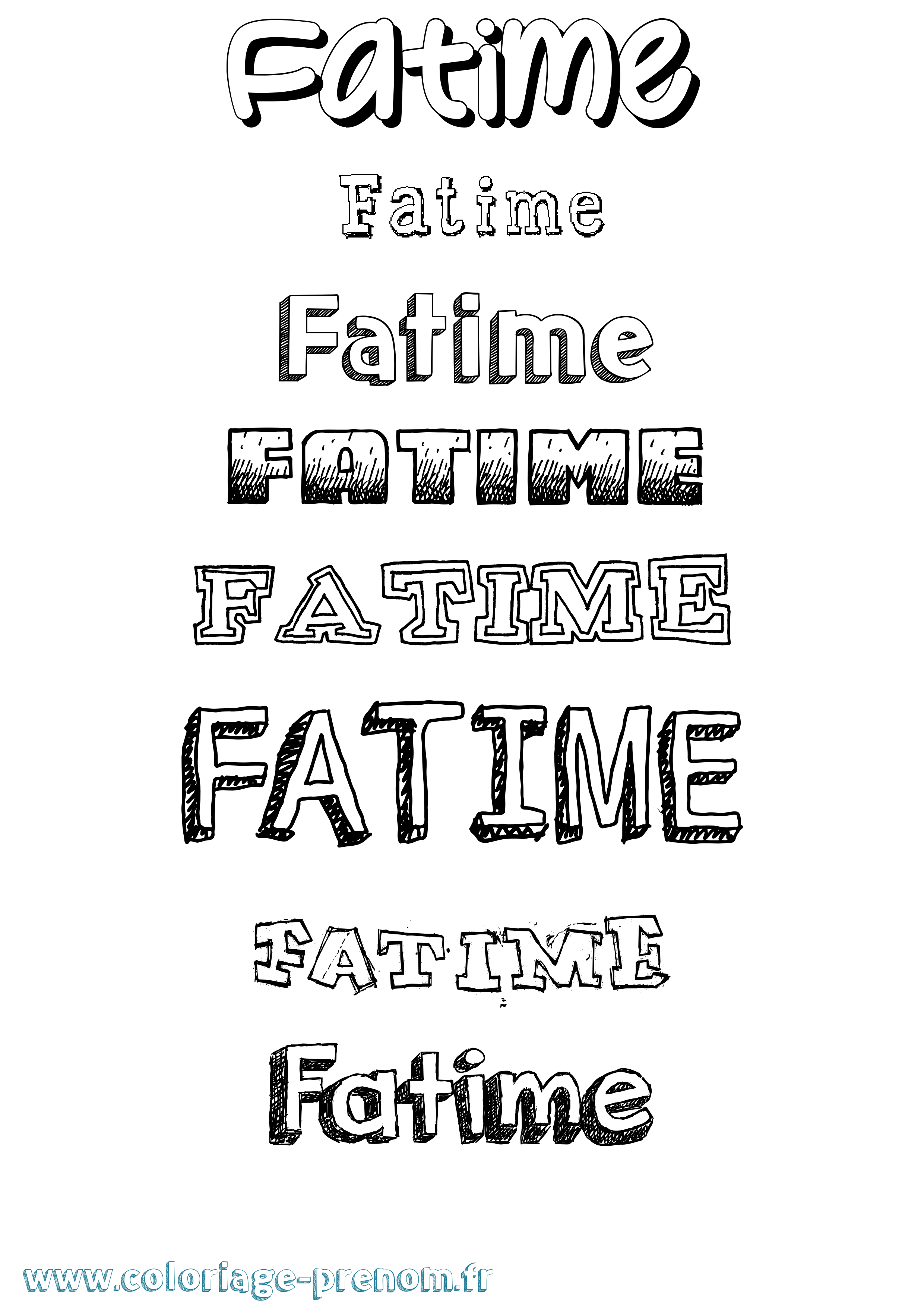 Coloriage Fatime Dessiné Coloriage prénom Fatime Dessiné