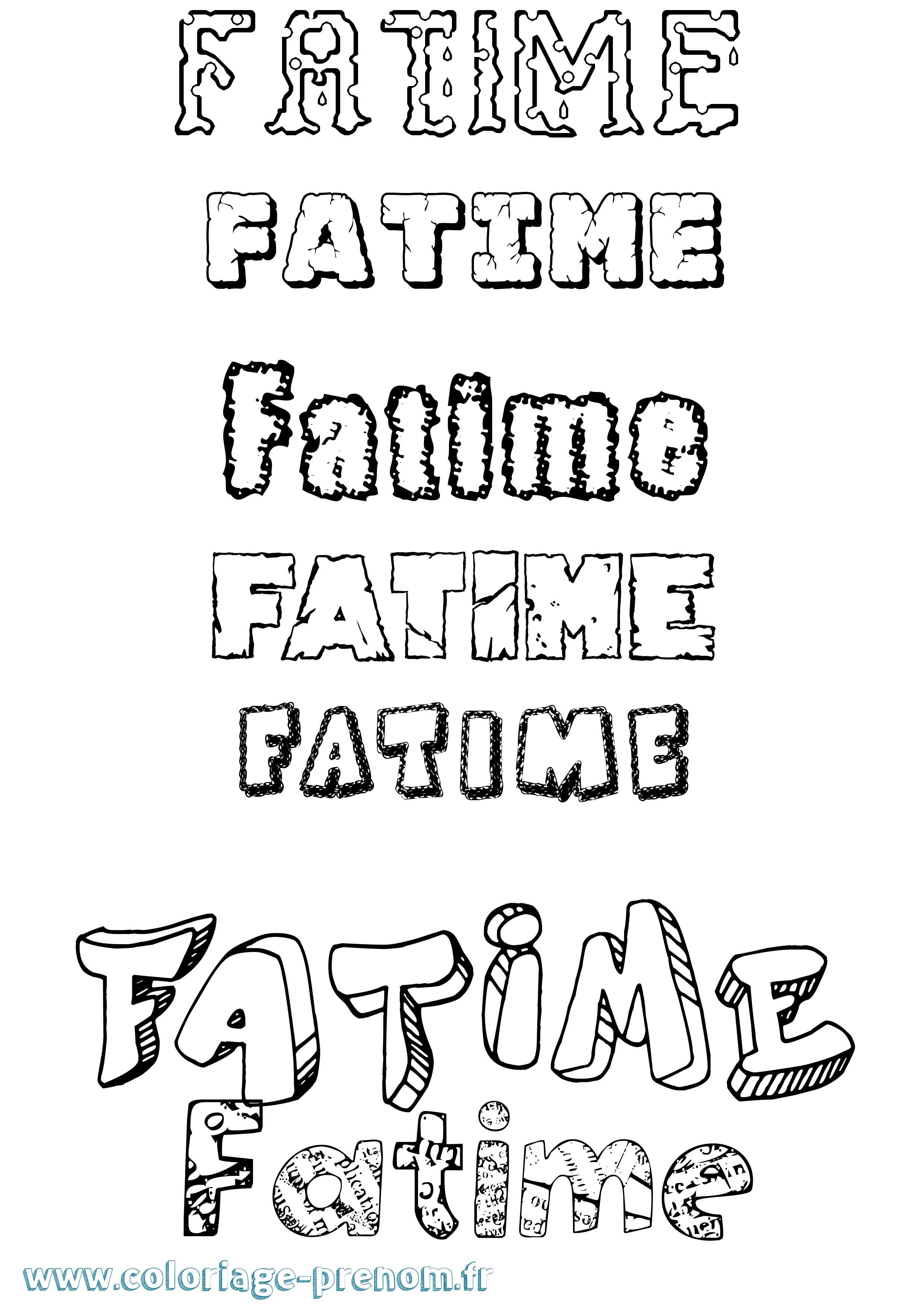 Coloriage Fatime Destructuré Coloriage prénom Fatime Destructuré