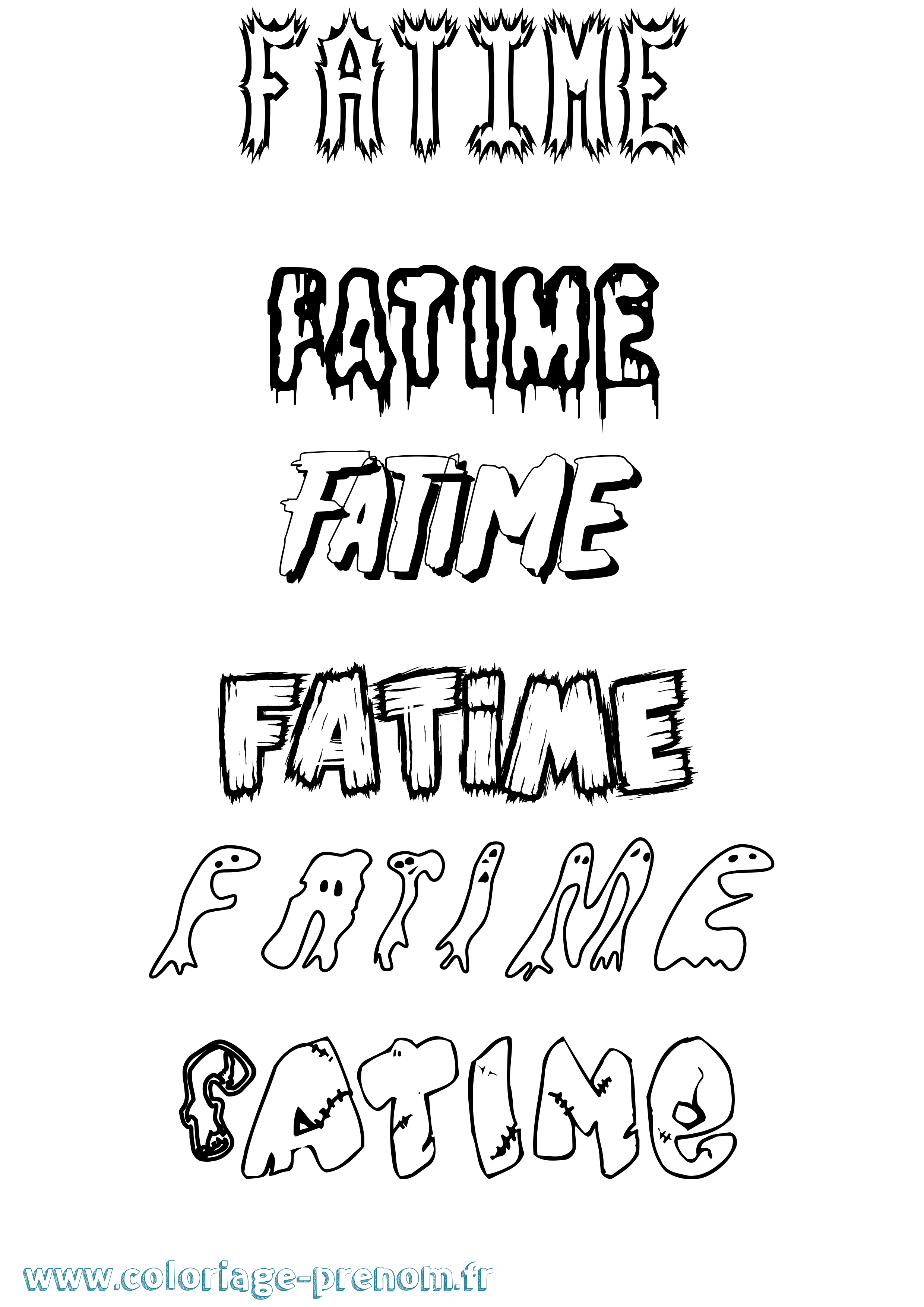 Coloriage Fatime Frisson Coloriage prénom Fatime Frisson