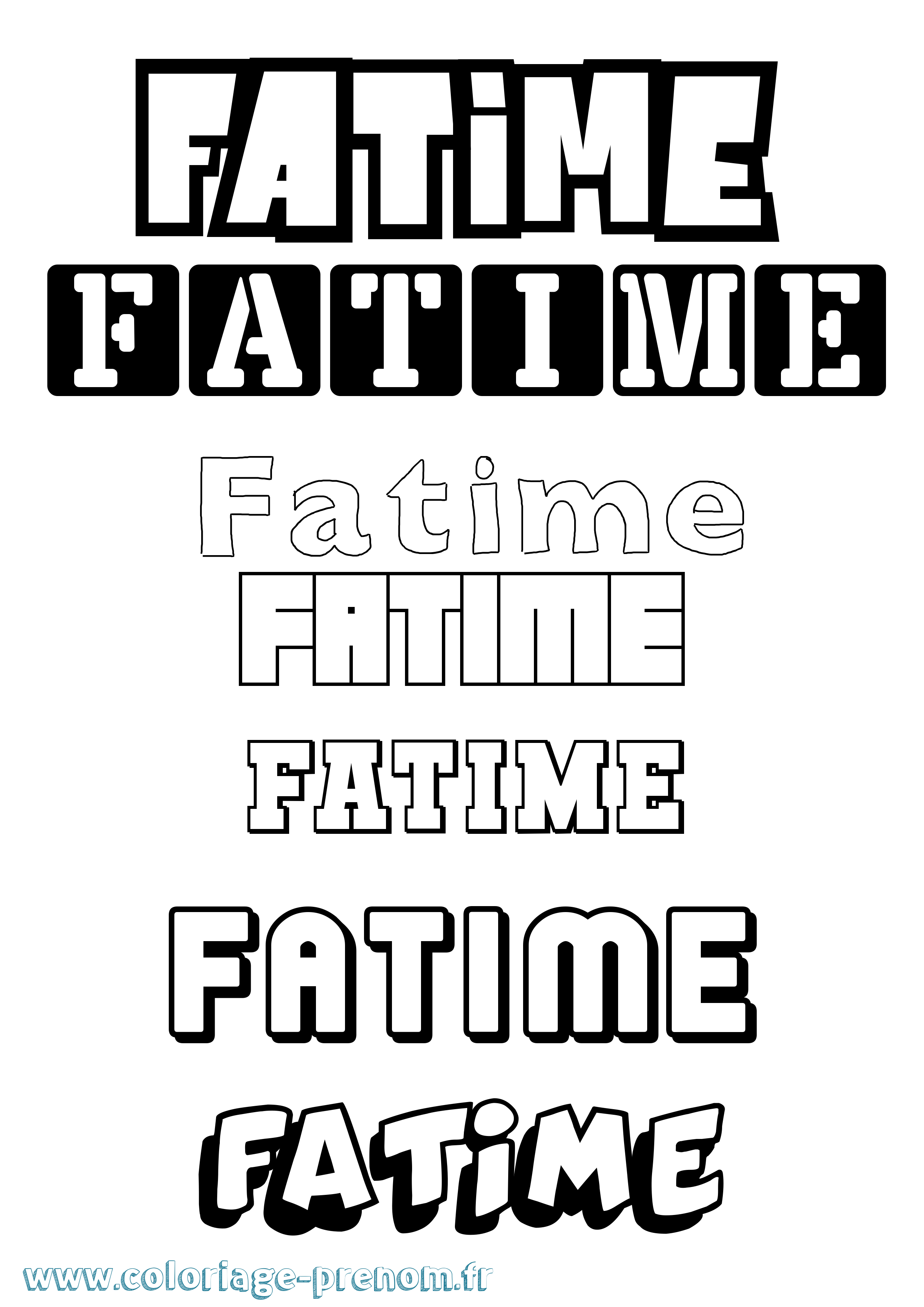 Coloriage Fatime Simple Coloriage prénom Fatime Simple
