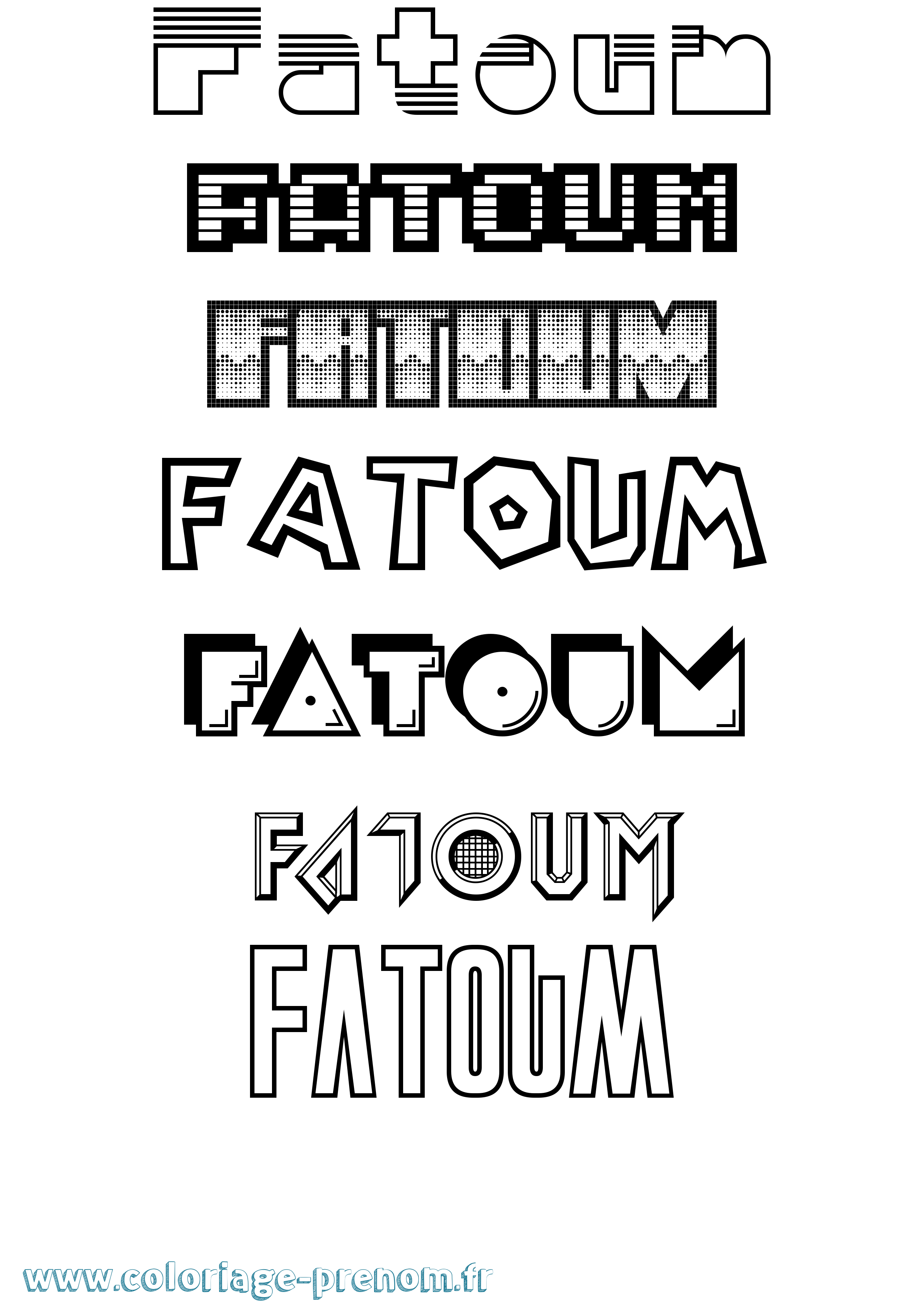 Coloriage Fatoum Jeux Vidéos Coloriage prénom Fatoum Jeux Vidéos