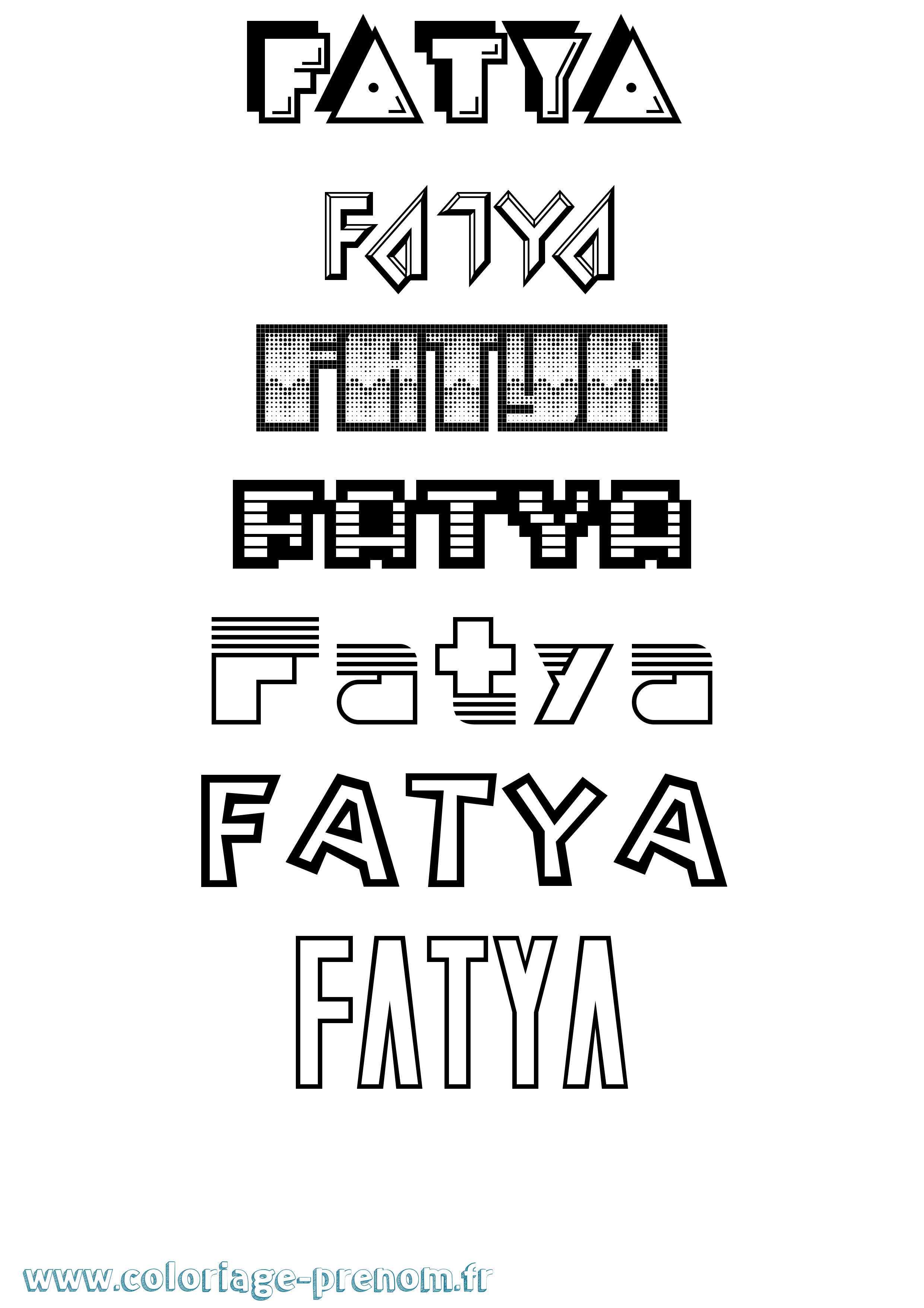 Coloriage Fatya Jeux Vidéos Coloriage prénom Fatya Jeux Vidéos
