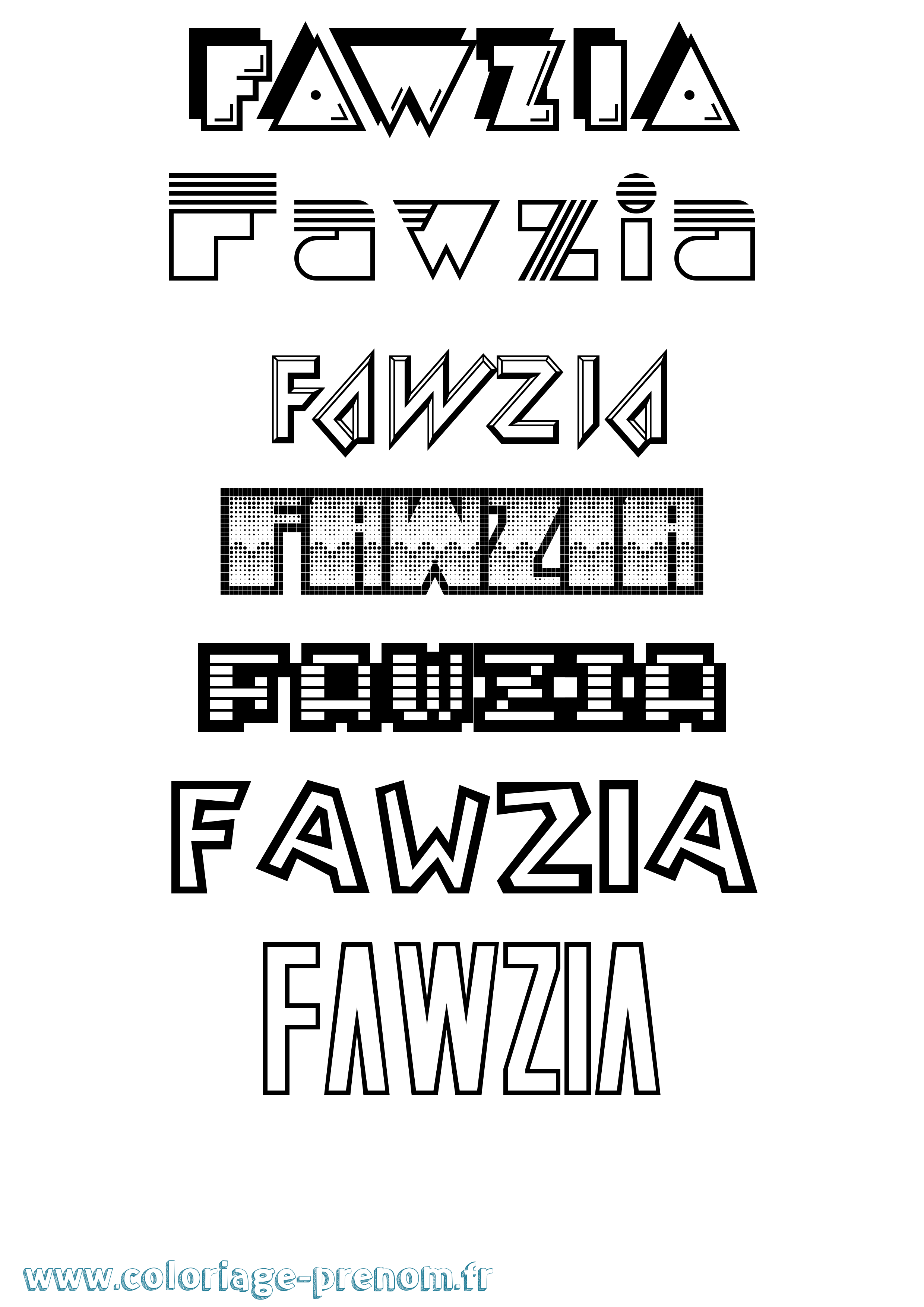 Coloriage Fawzia Jeux Vidéos Coloriage prénom Fawzia Jeux Vidéos