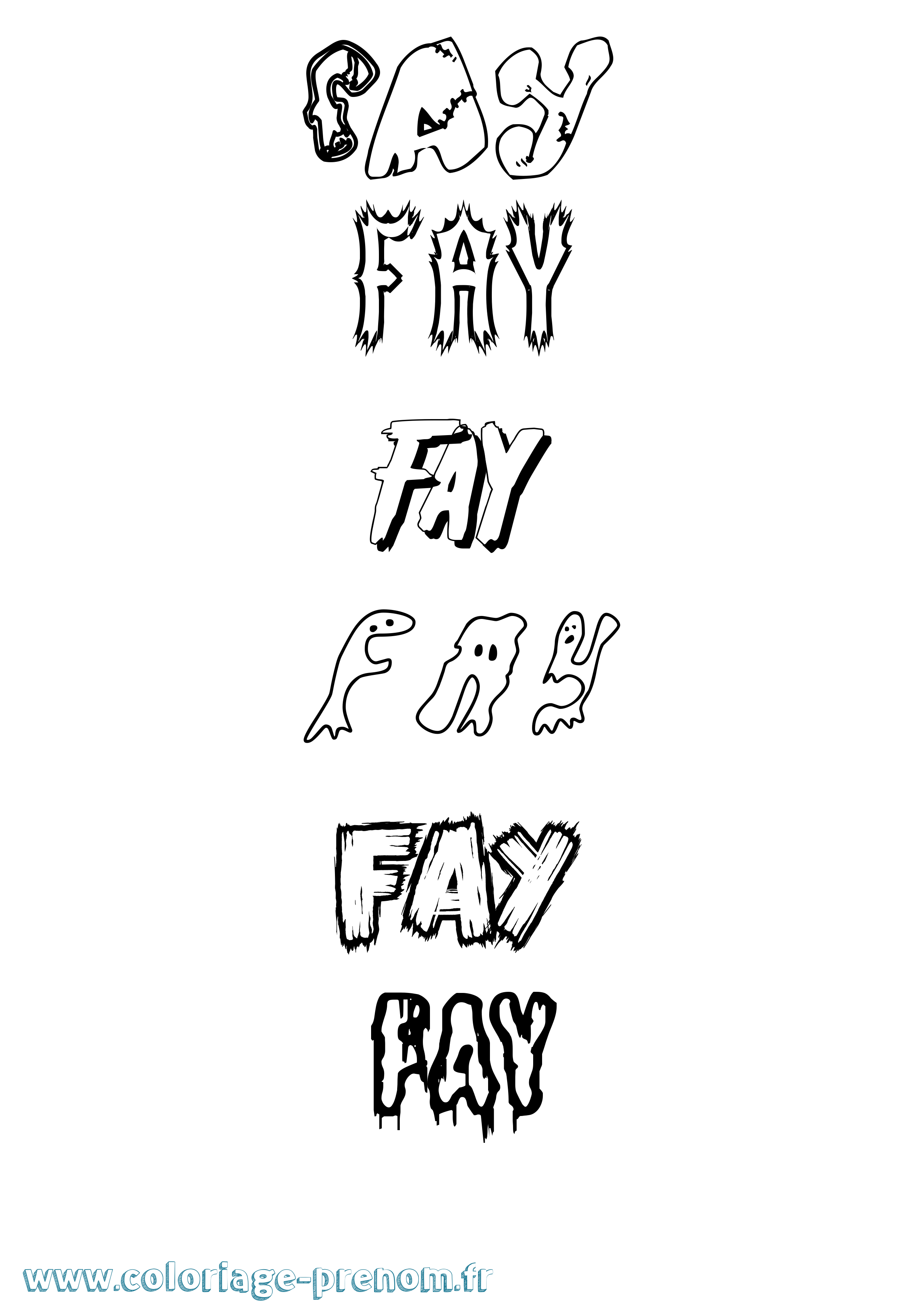 Coloriage Fay Frisson Coloriage prénom Fay Frisson