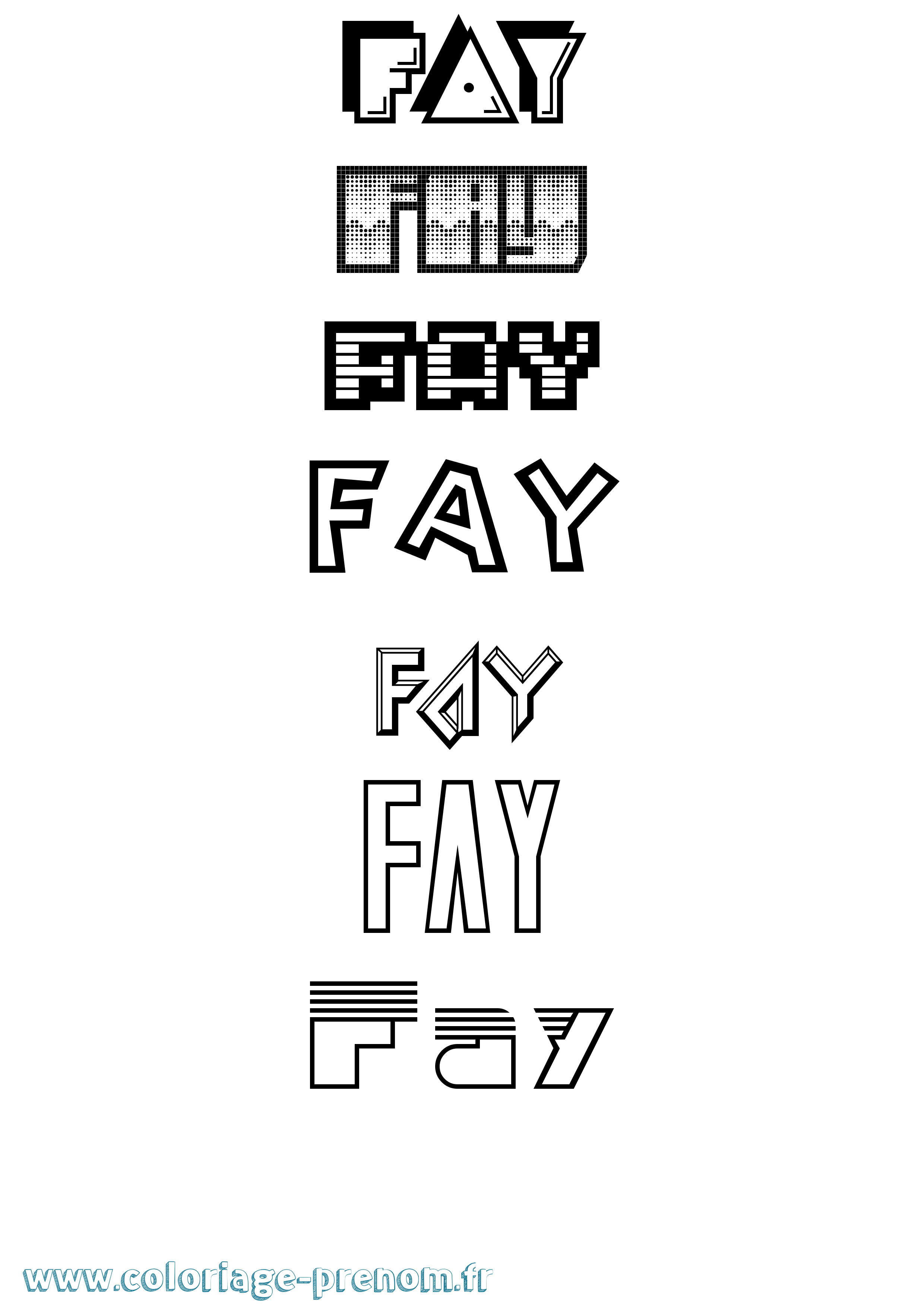 Coloriage Fay Jeux Vidéos Coloriage prénom Fay Jeux Vidéos
