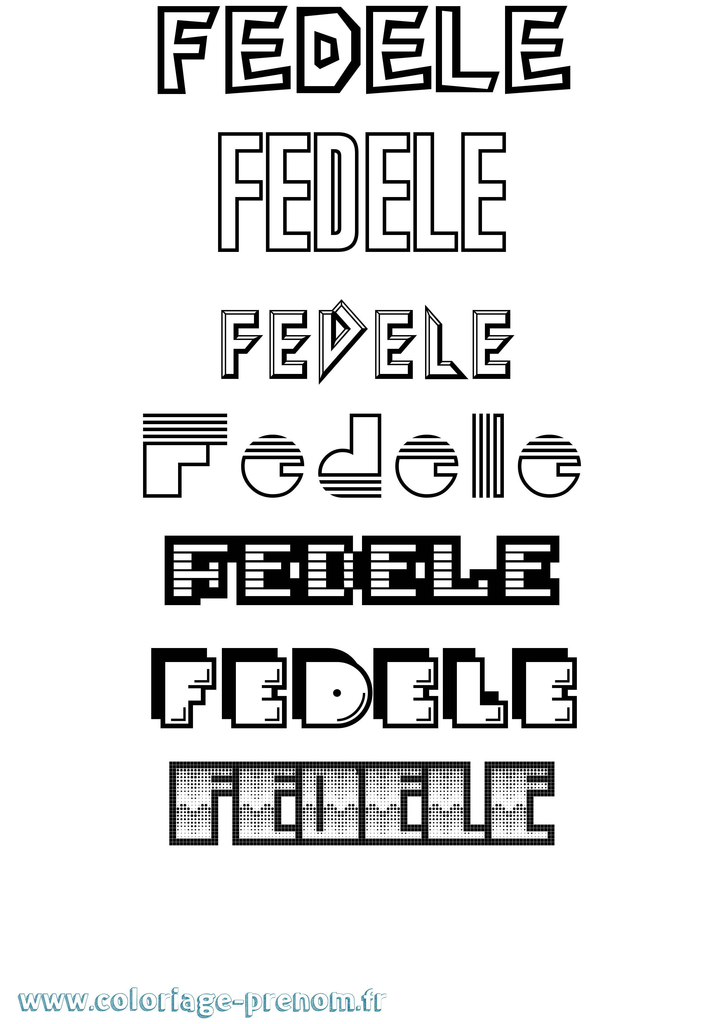 Coloriage Fedele Jeux Vidéos Coloriage prénom Fedele Jeux Vidéos