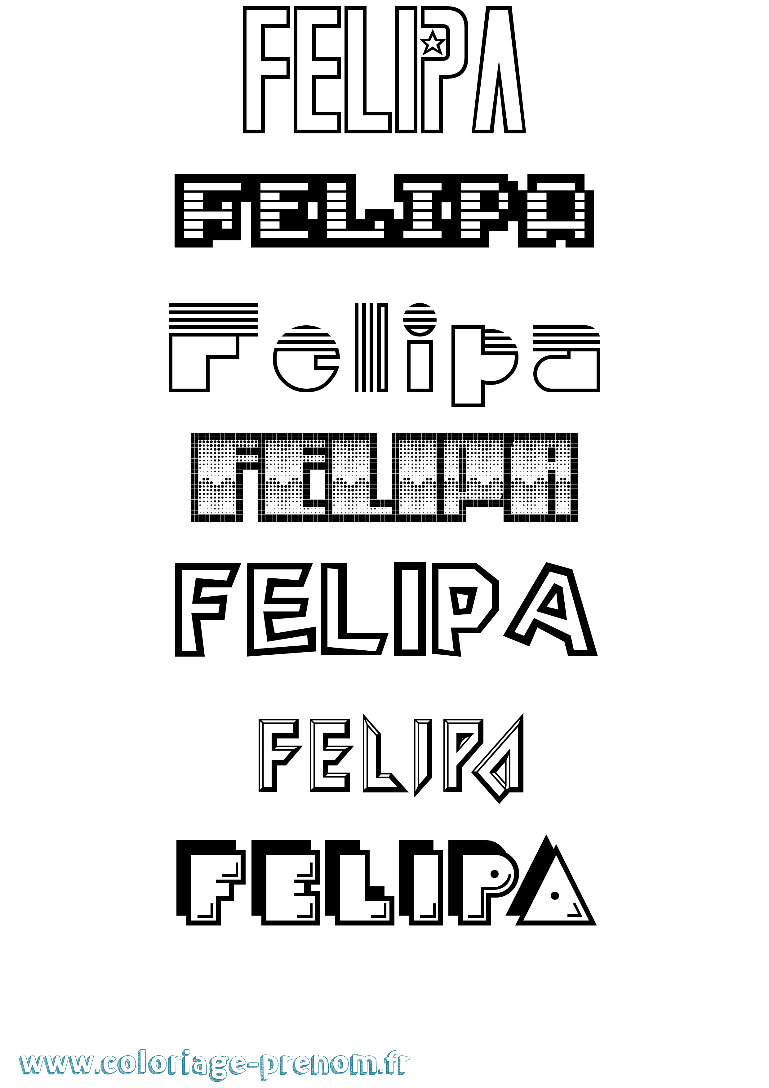 Coloriage Felipa Jeux Vidéos Coloriage prénom Felipa Jeux Vidéos