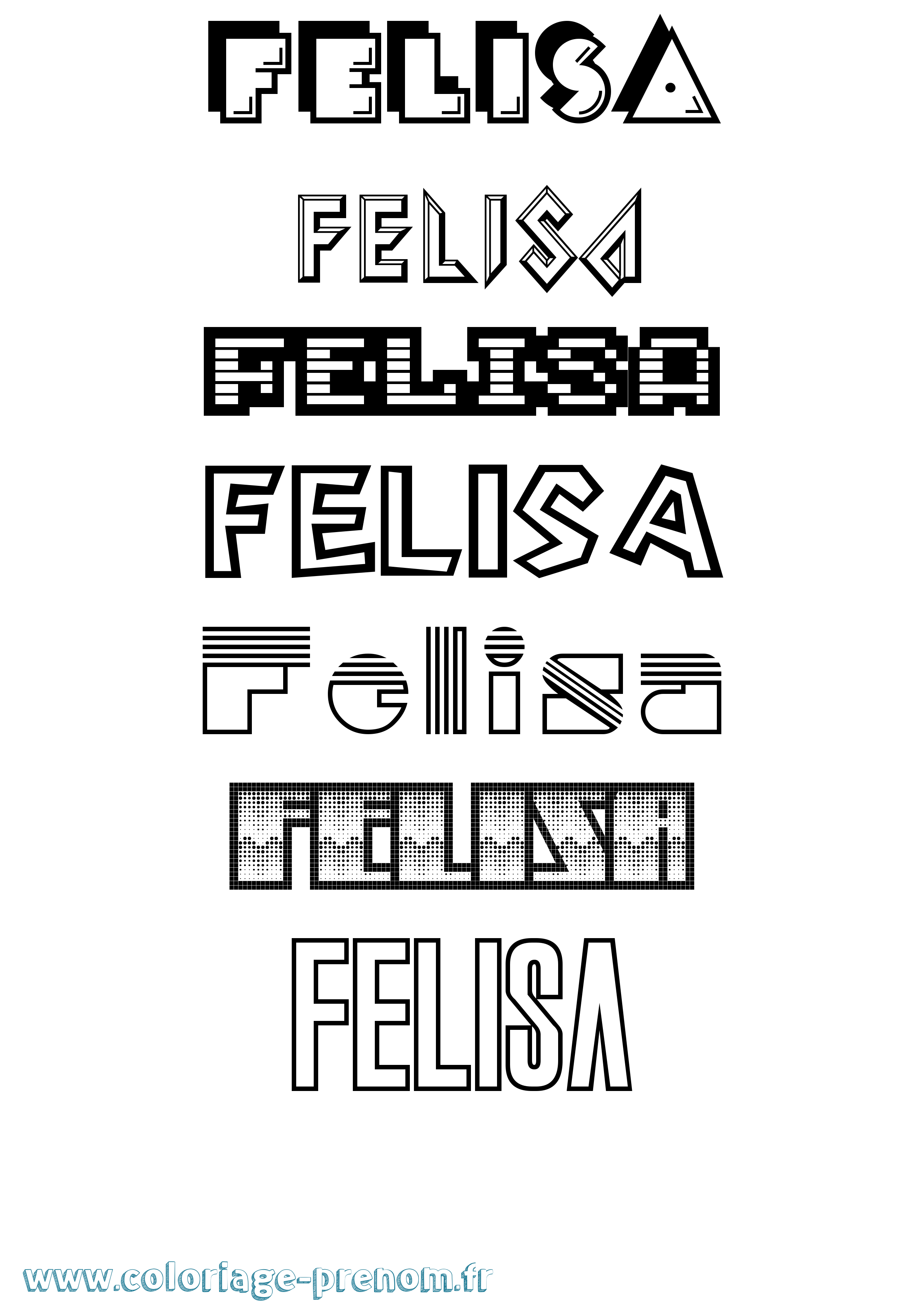 Coloriage Felisa Jeux Vidéos Coloriage prénom Felisa Jeux Vidéos