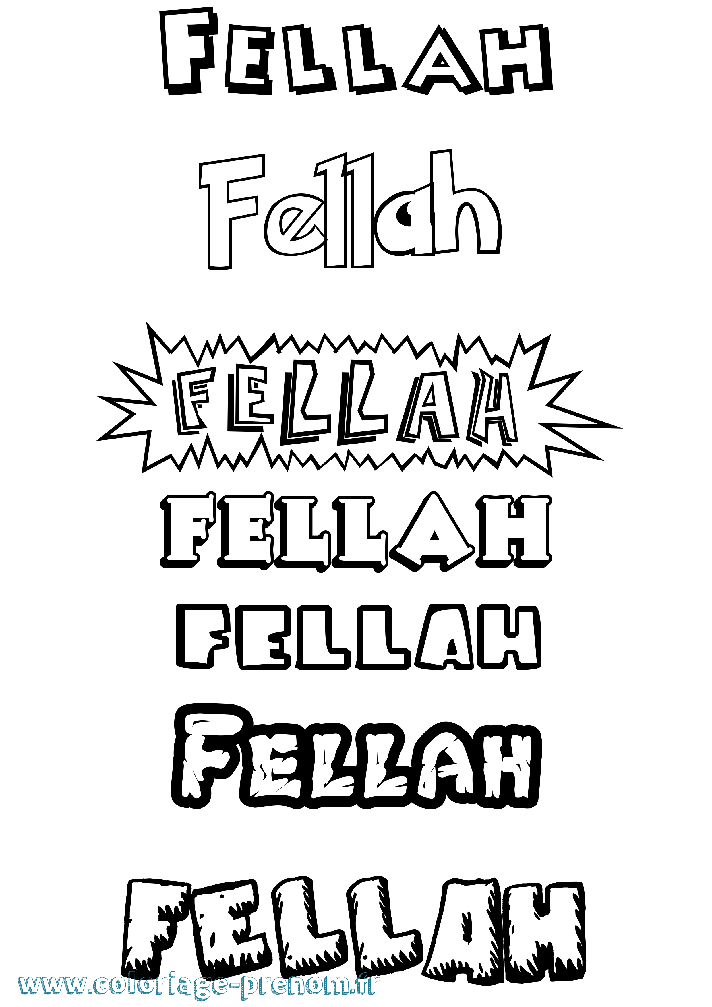 Coloriage Fellah Dessin Animé Coloriage prénom Fellah Dessin Animé