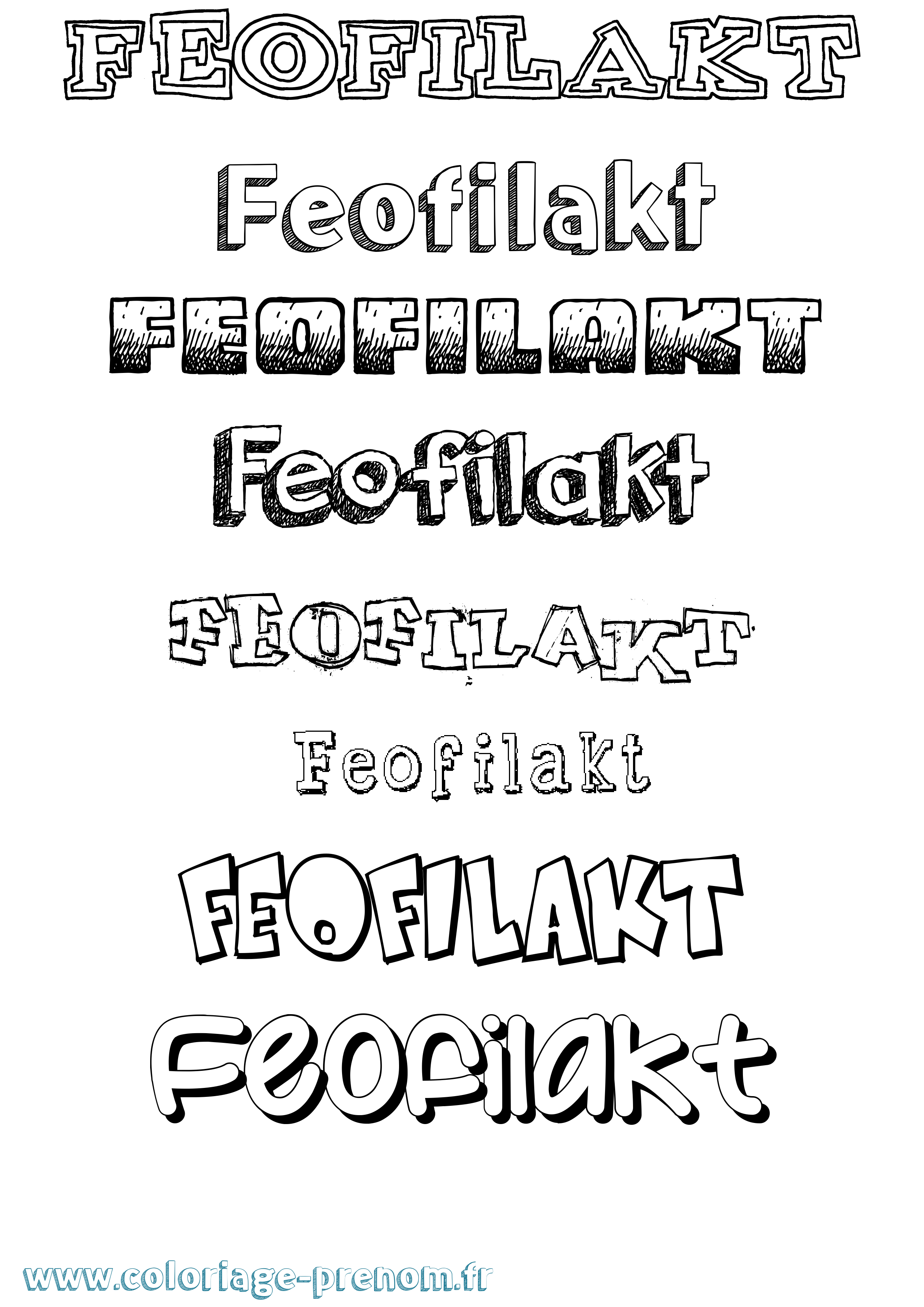 Coloriage Feofilakt Dessiné Coloriage prénom Feofilakt Dessiné