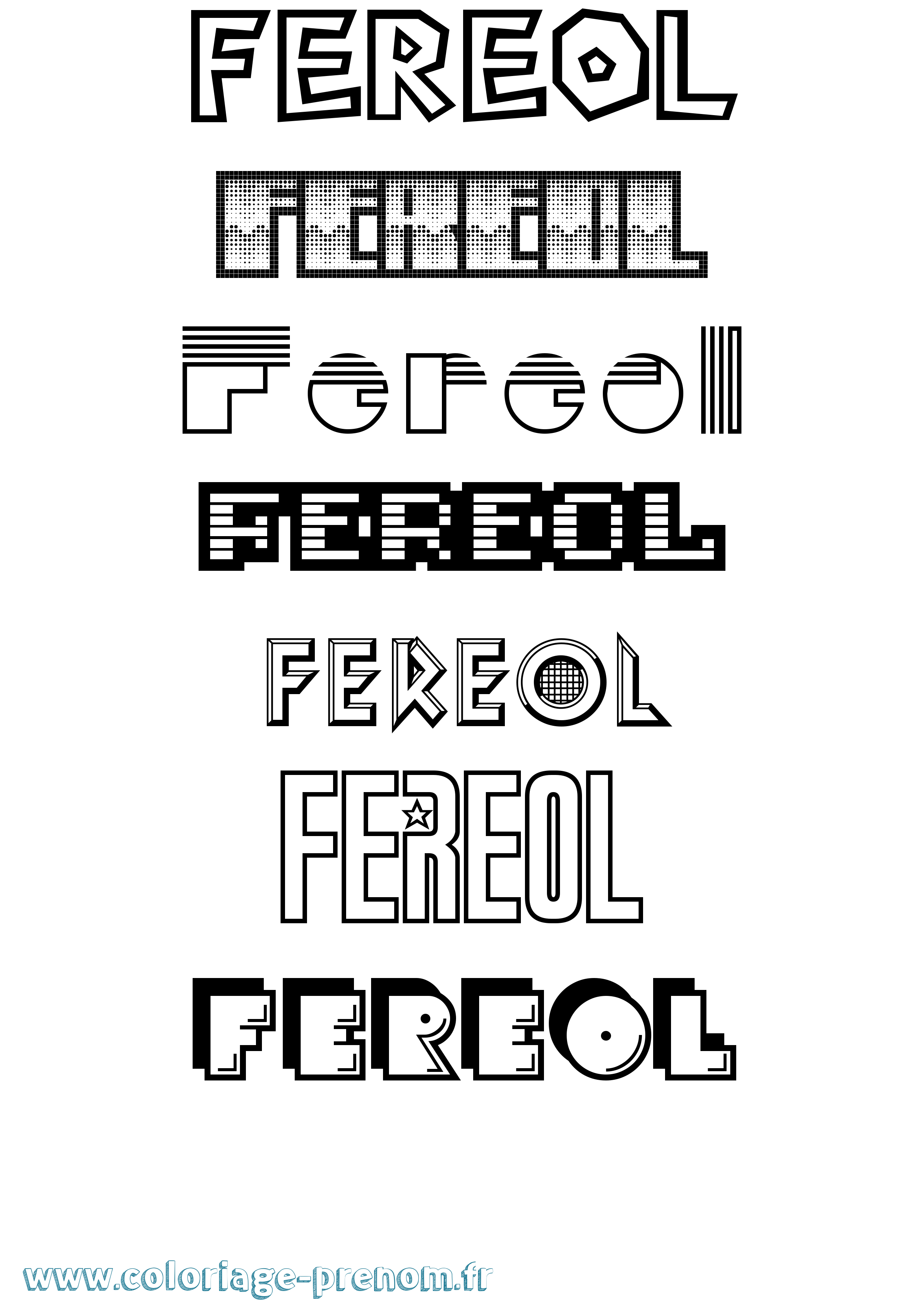 Coloriage Fereol Jeux Vidéos Coloriage prénom Fereol Jeux Vidéos