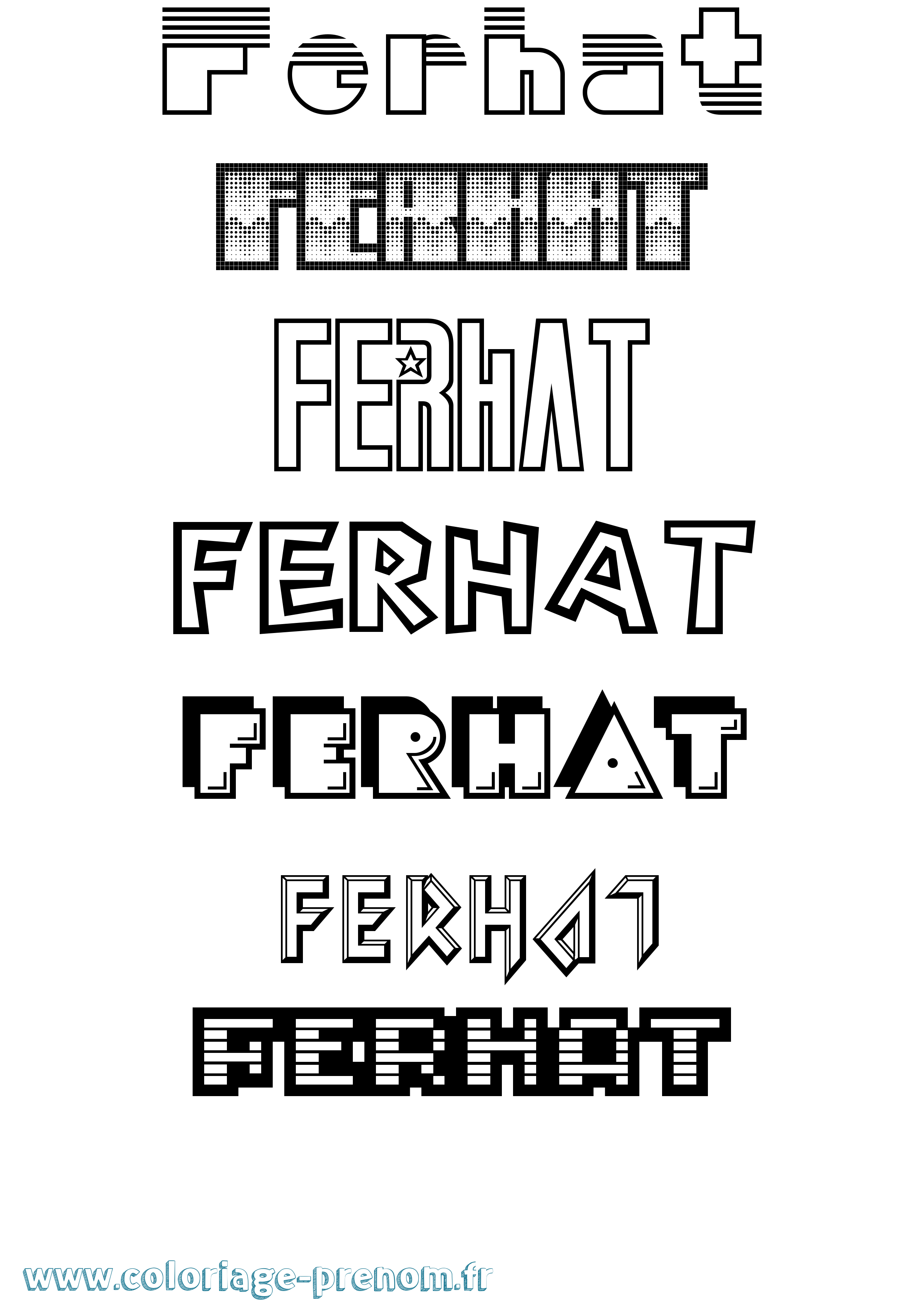 Coloriage Ferhat Jeux Vidéos Coloriage prénom Ferhat Jeux Vidéos