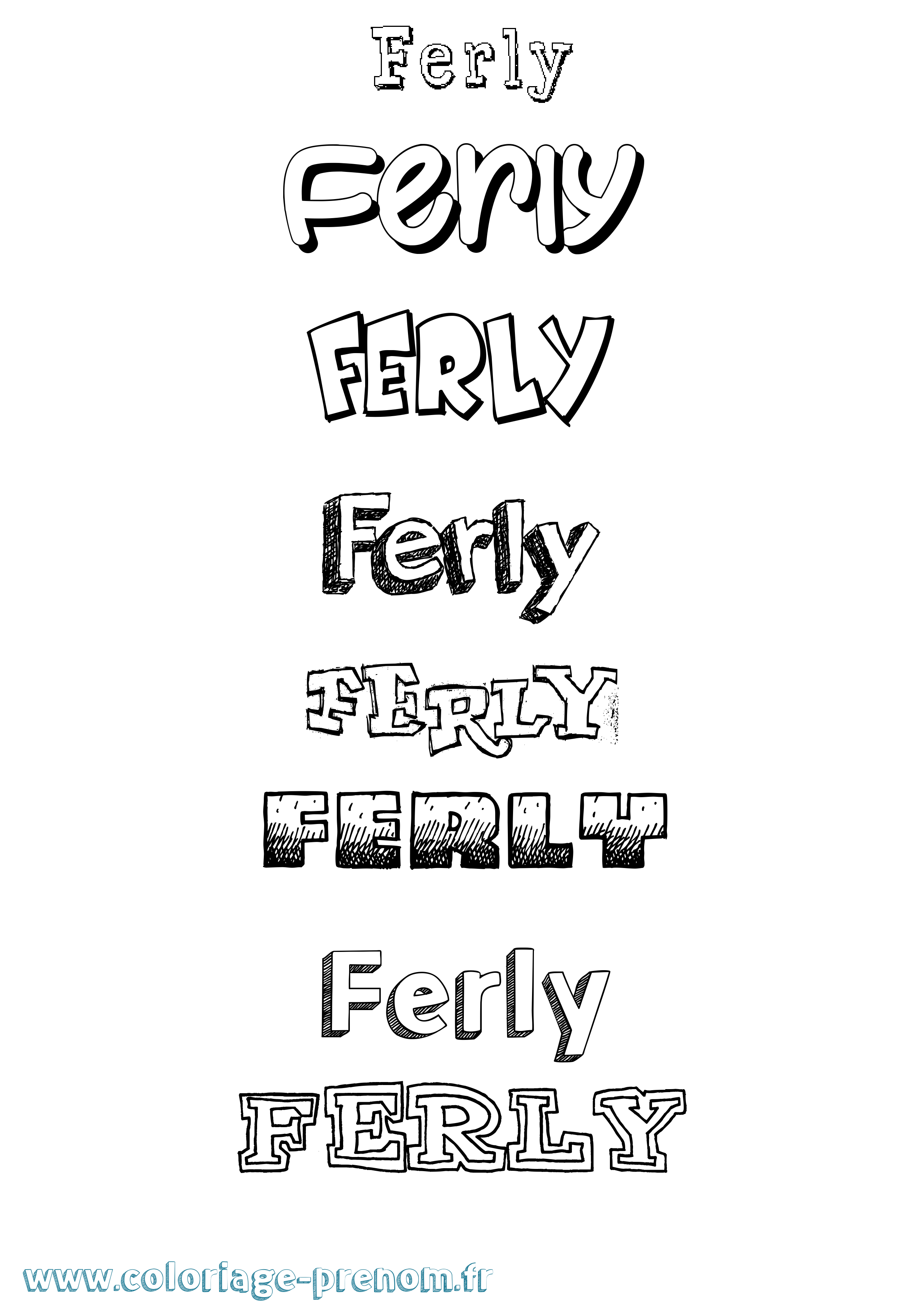 Coloriage Ferly Dessiné Coloriage prénom Ferly Dessiné
