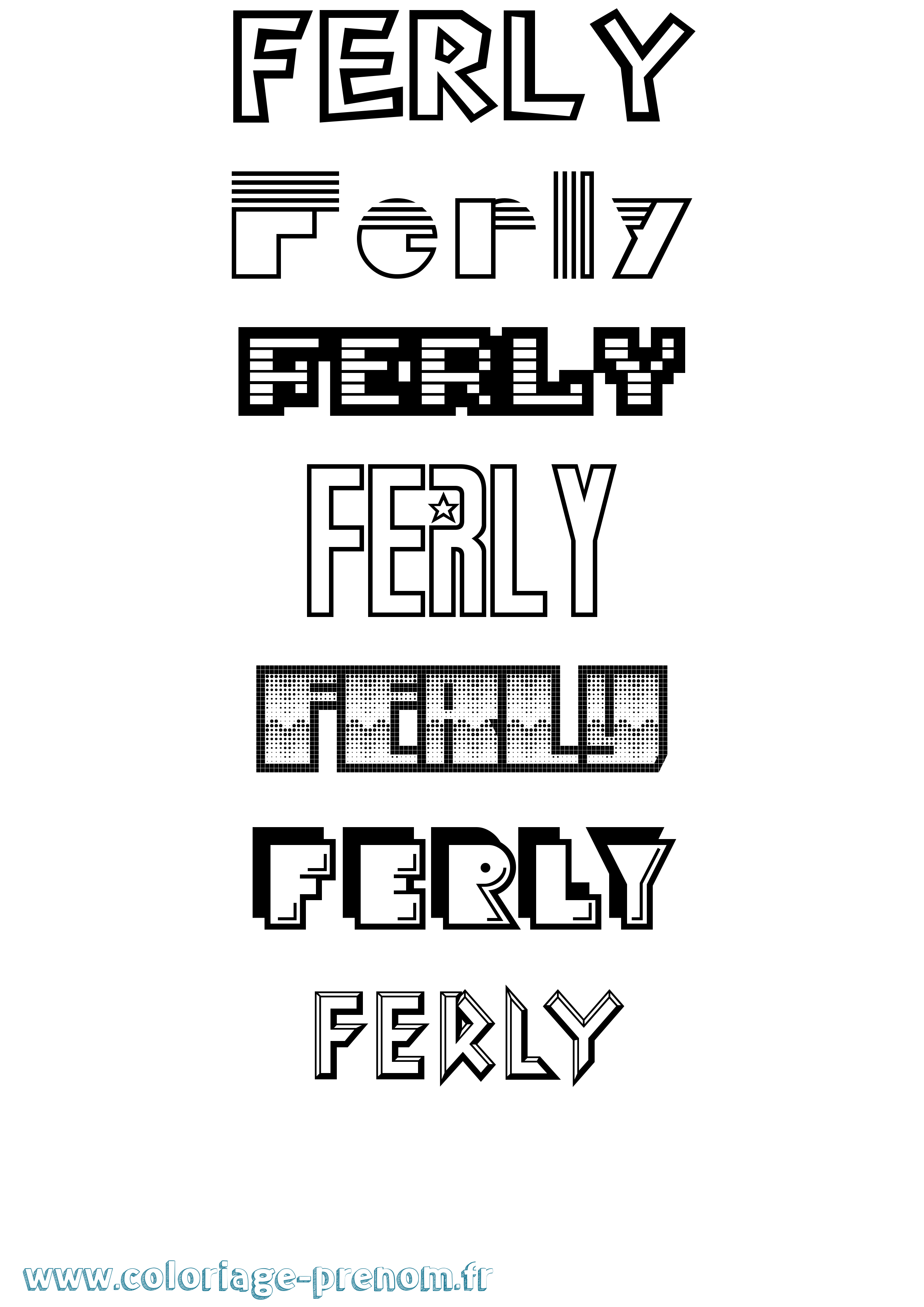Coloriage Ferly Jeux Vidéos Coloriage prénom Ferly Jeux Vidéos