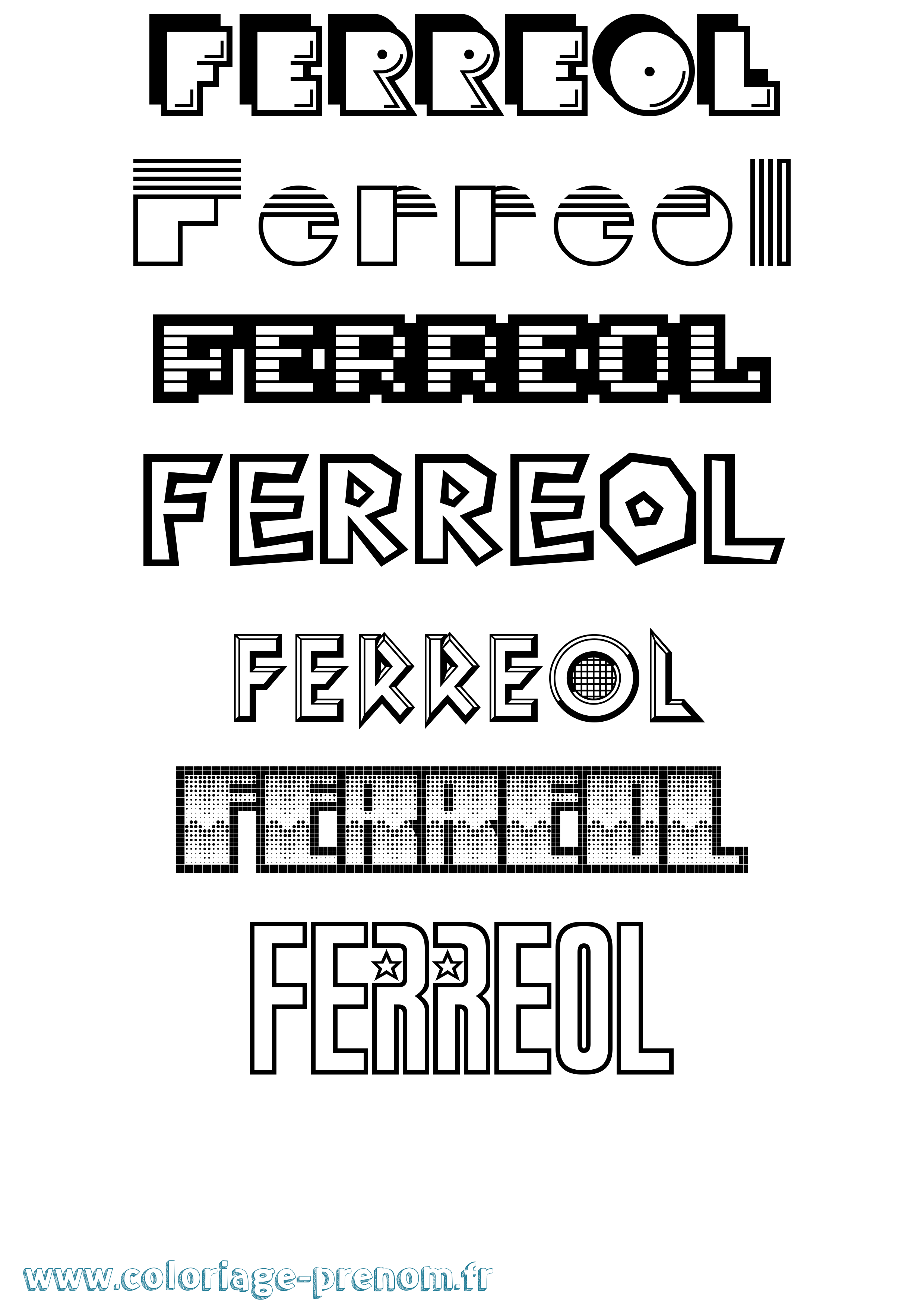 Coloriage Ferreol Jeux Vidéos Coloriage prénom Ferreol Jeux Vidéos