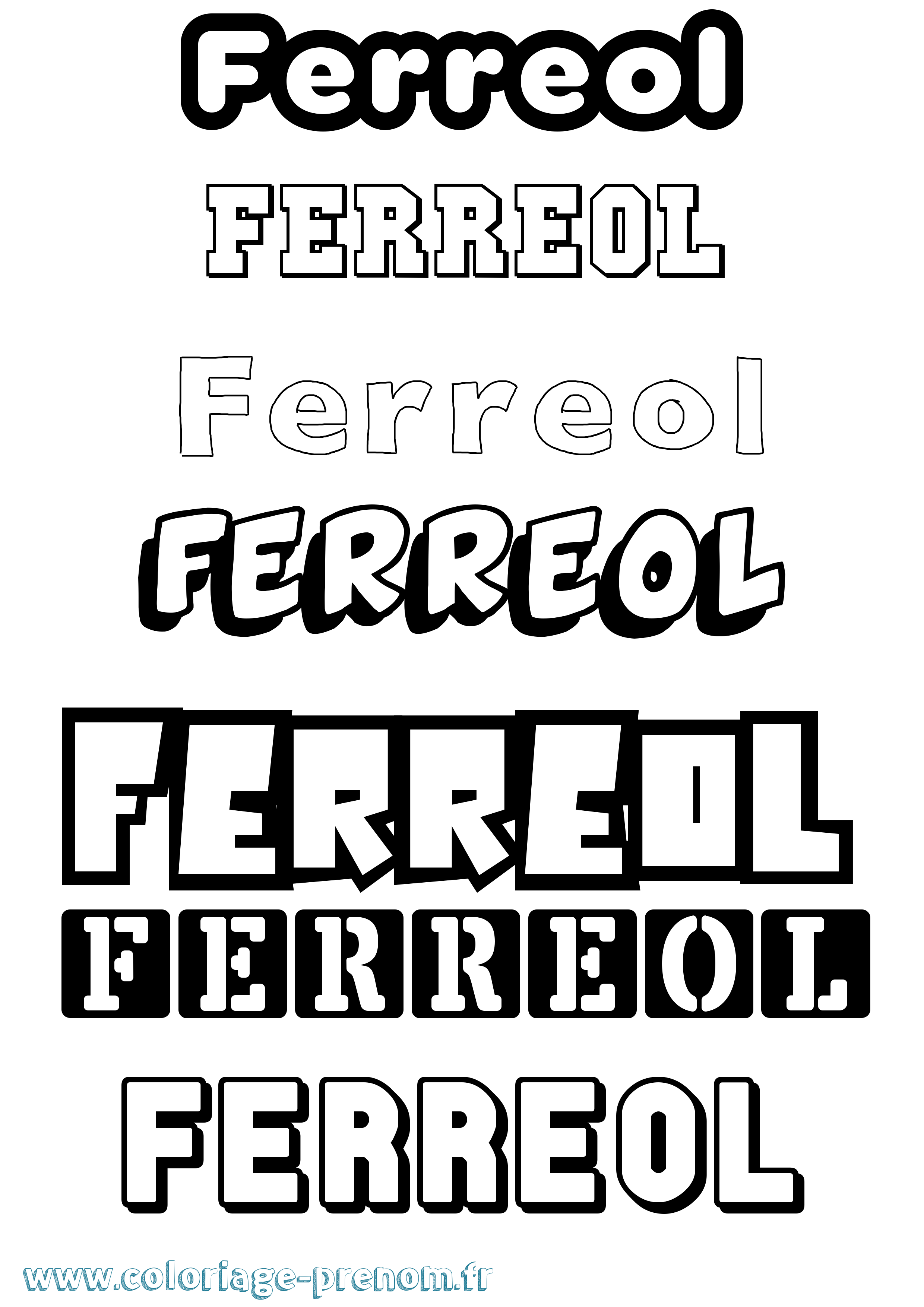 Coloriage Ferreol Simple Coloriage prénom Ferreol Simple