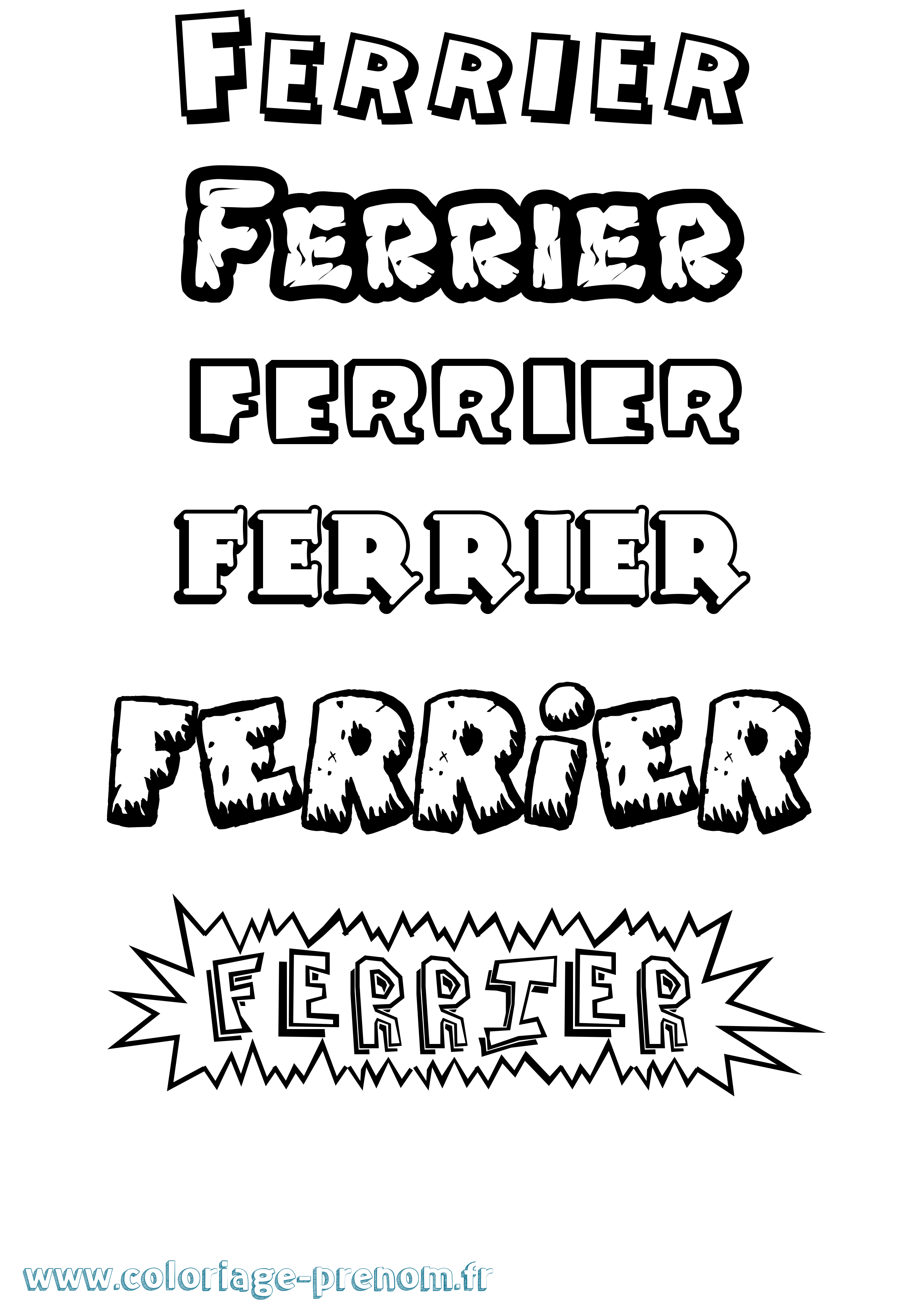 Coloriage Ferrier Dessin Animé Coloriage prénom Ferrier Dessin Animé