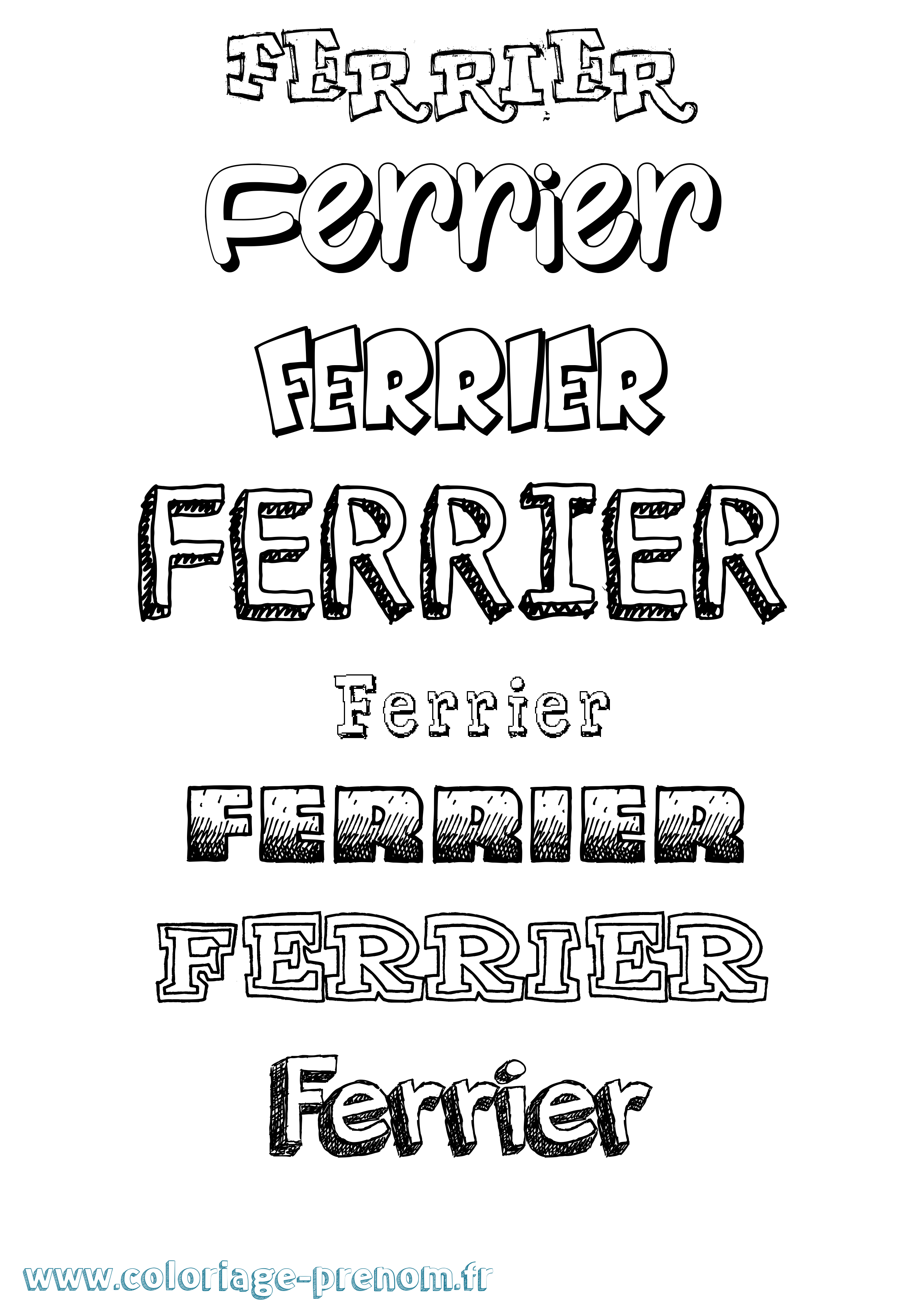 Coloriage Ferrier Dessiné Coloriage prénom Ferrier Dessiné