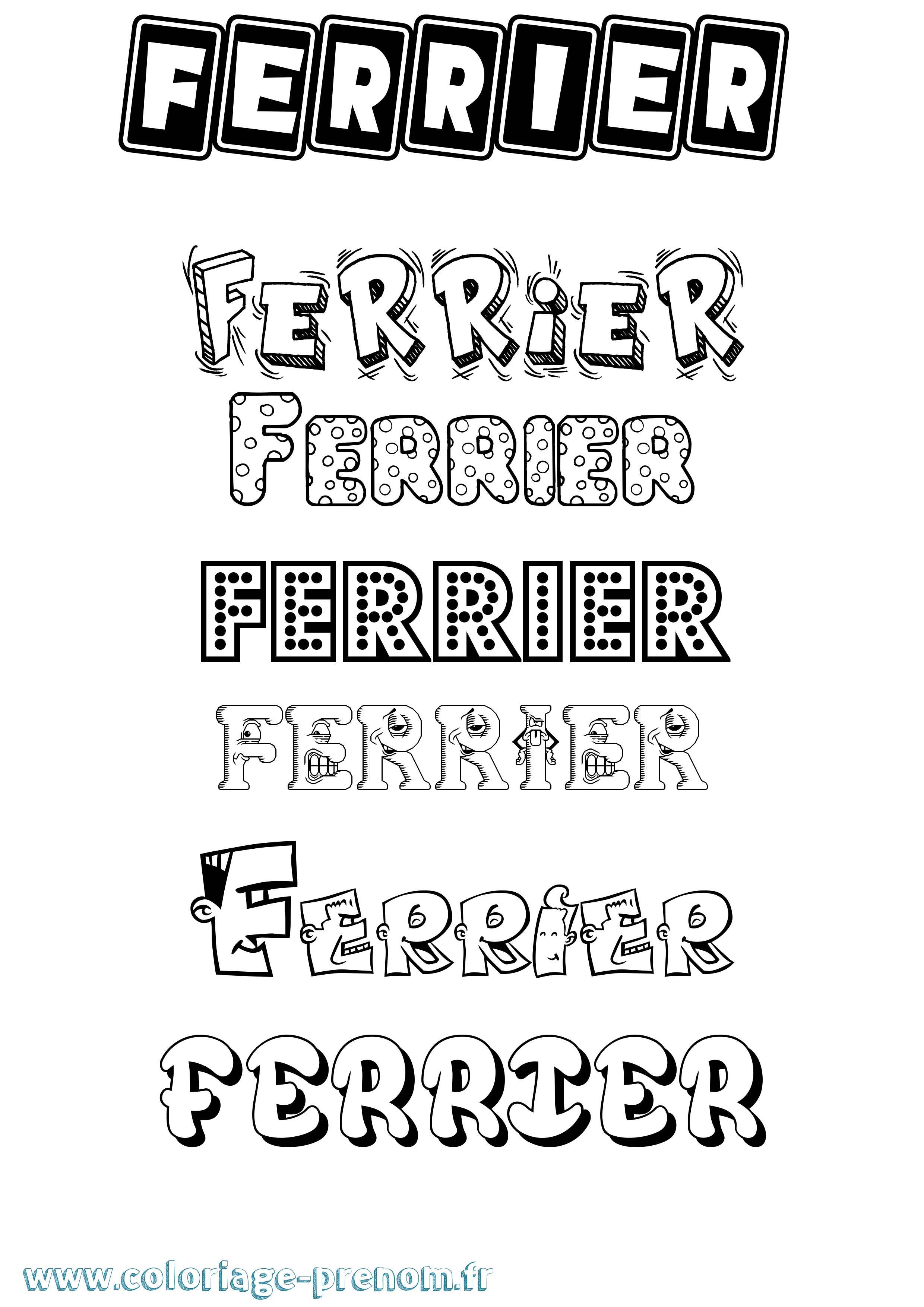 Coloriage Ferrier Fun Coloriage prénom Ferrier Fun