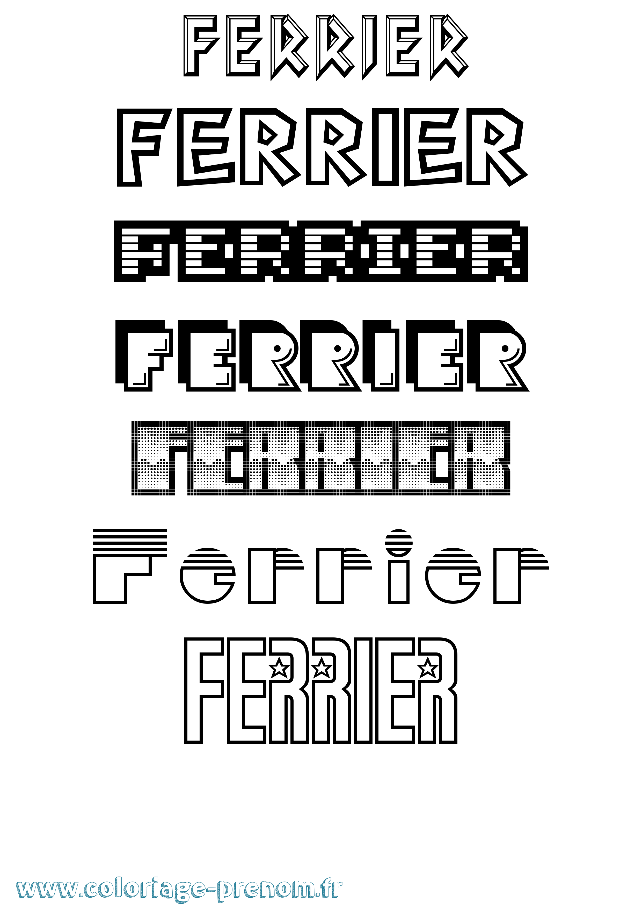 Coloriage Ferrier Jeux Vidéos Coloriage prénom Ferrier Jeux Vidéos