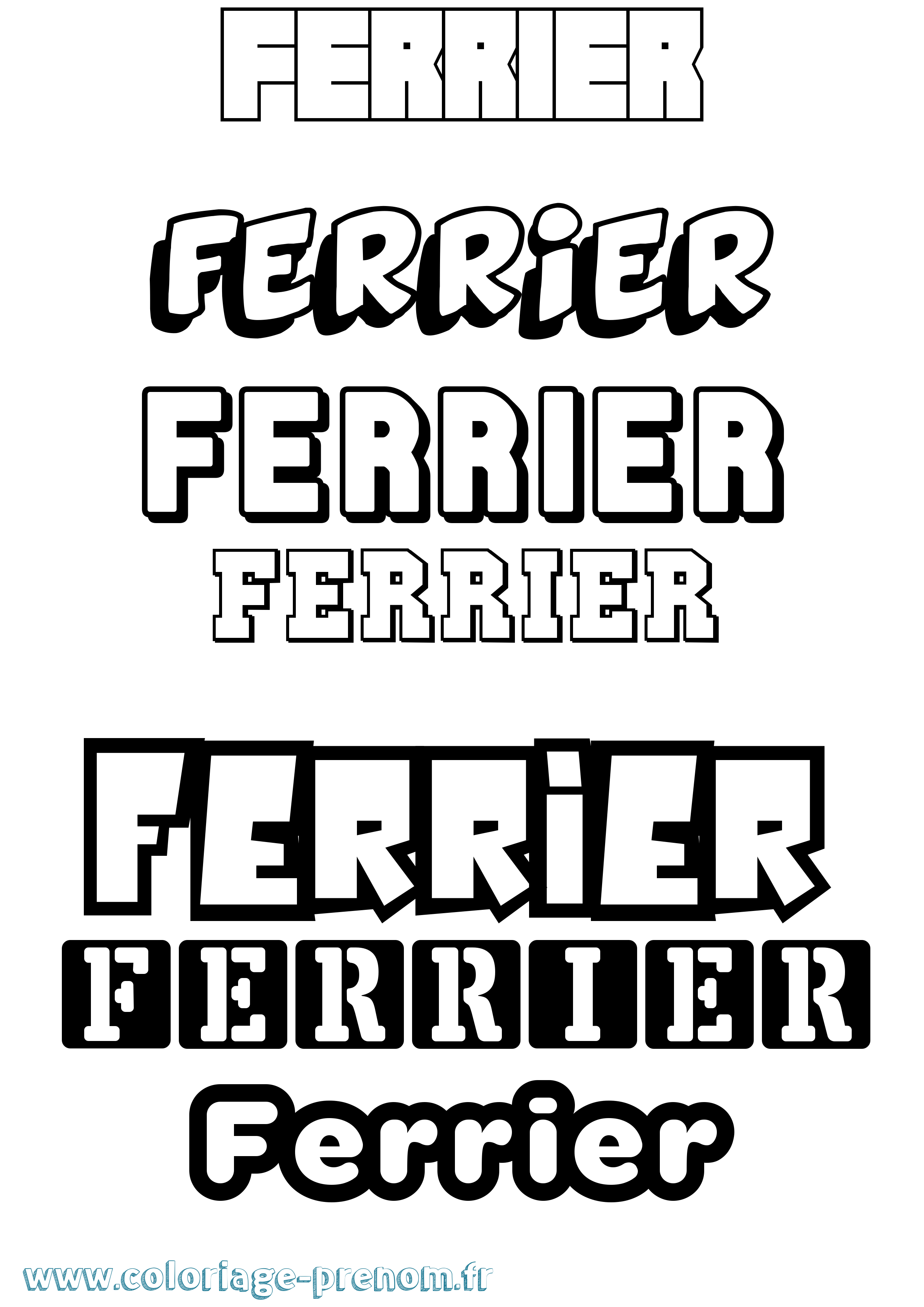 Coloriage Ferrier Simple Coloriage prénom Ferrier Simple