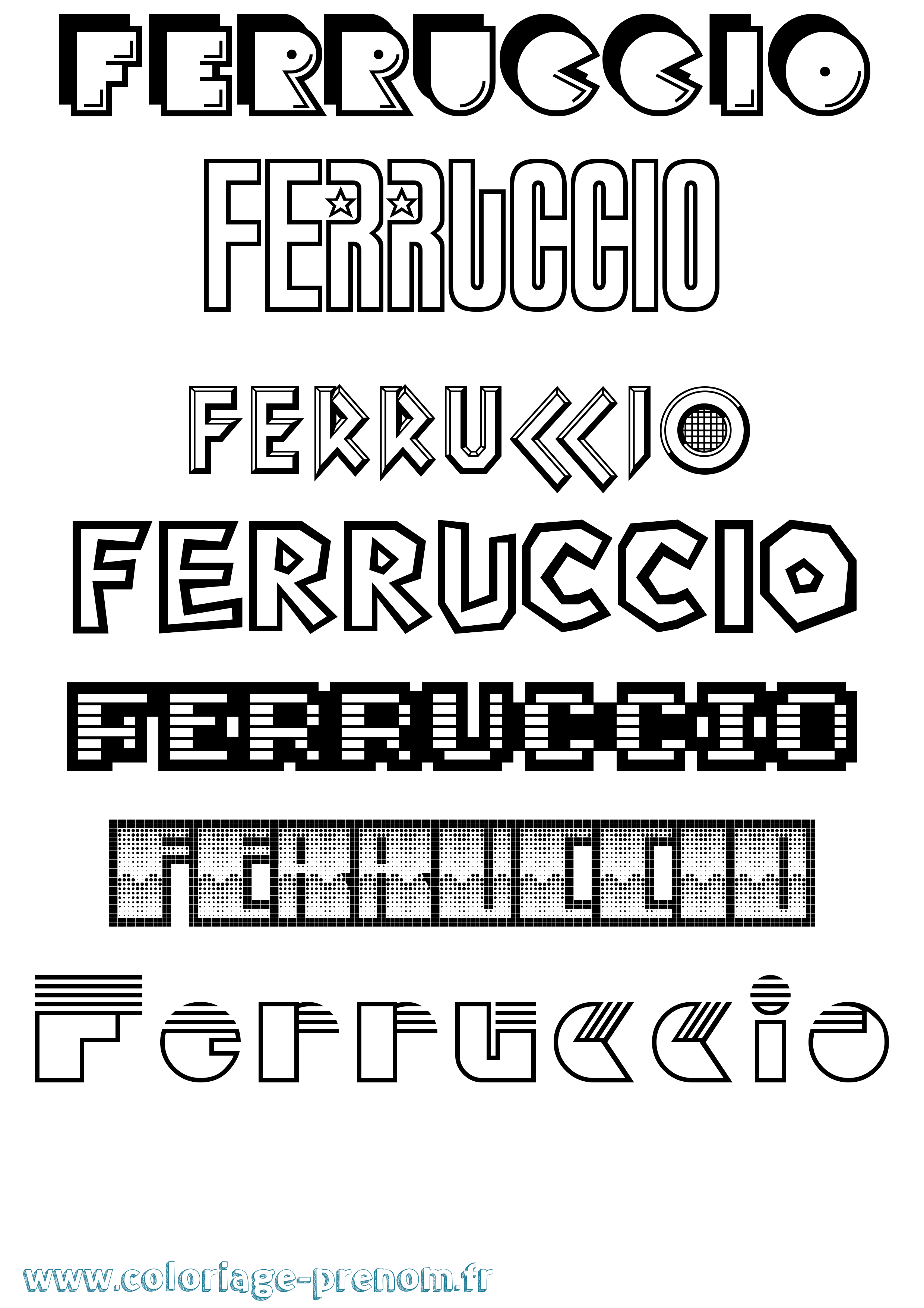 Coloriage Ferruccio Jeux Vidéos Coloriage prénom Ferruccio Jeux Vidéos