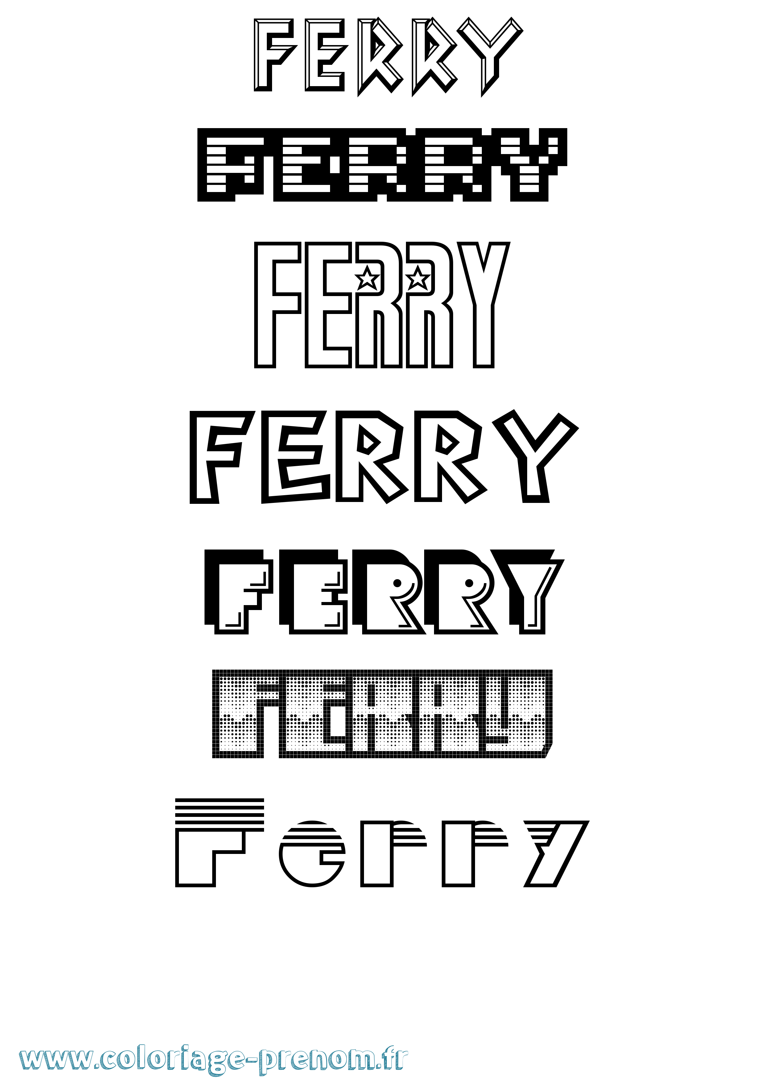 Coloriage Ferry Jeux Vidéos Coloriage prénom Ferry Jeux Vidéos