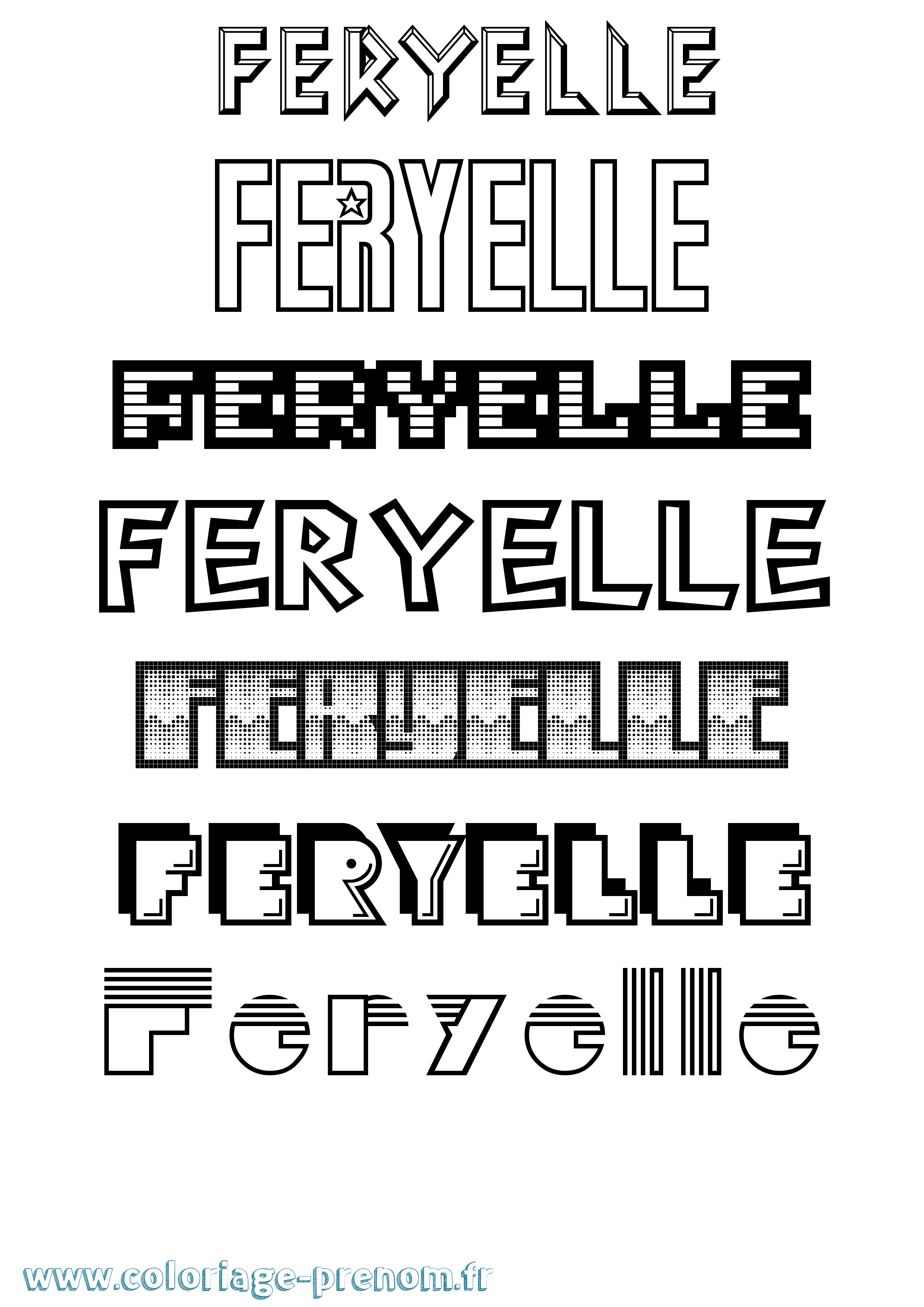 Coloriage Feryelle Jeux Vidéos Coloriage prénom Feryelle Jeux Vidéos
